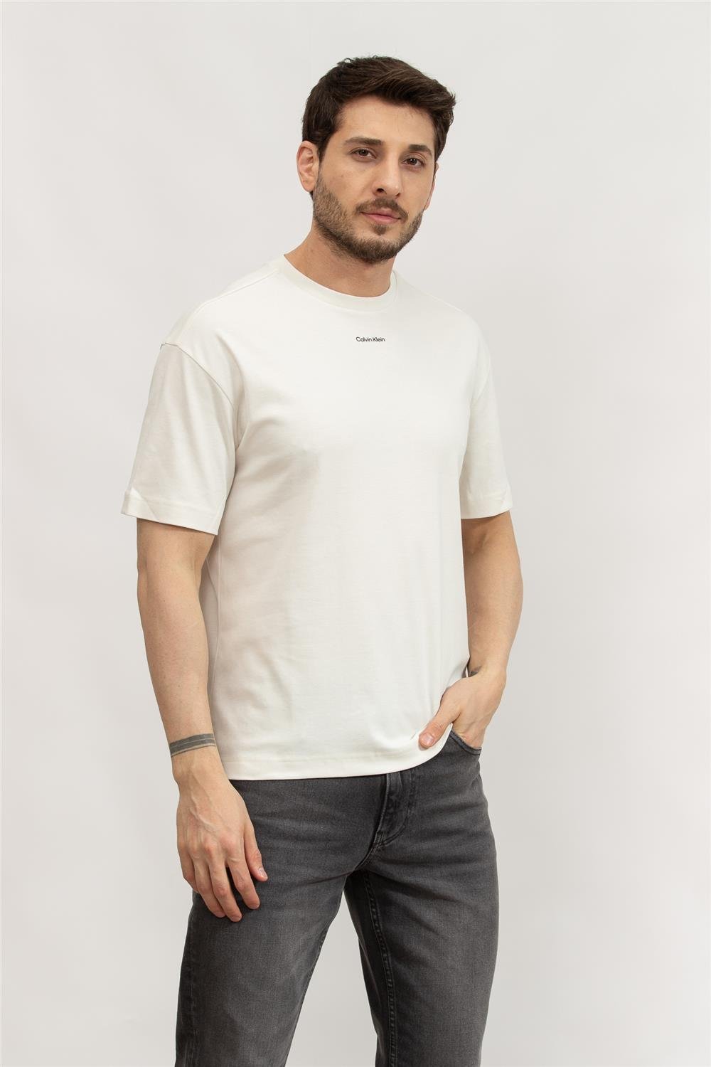 Calvin Klein Erkek Bisiklet Yaka T-Shirt