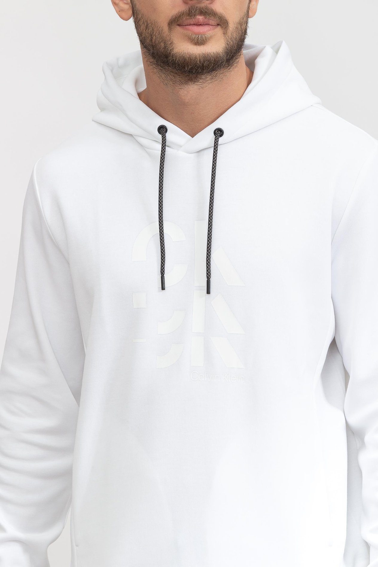 Calvin Klein Graphic Triple Logo Hoodie Erkek Kapüşonlu Sweatshirt