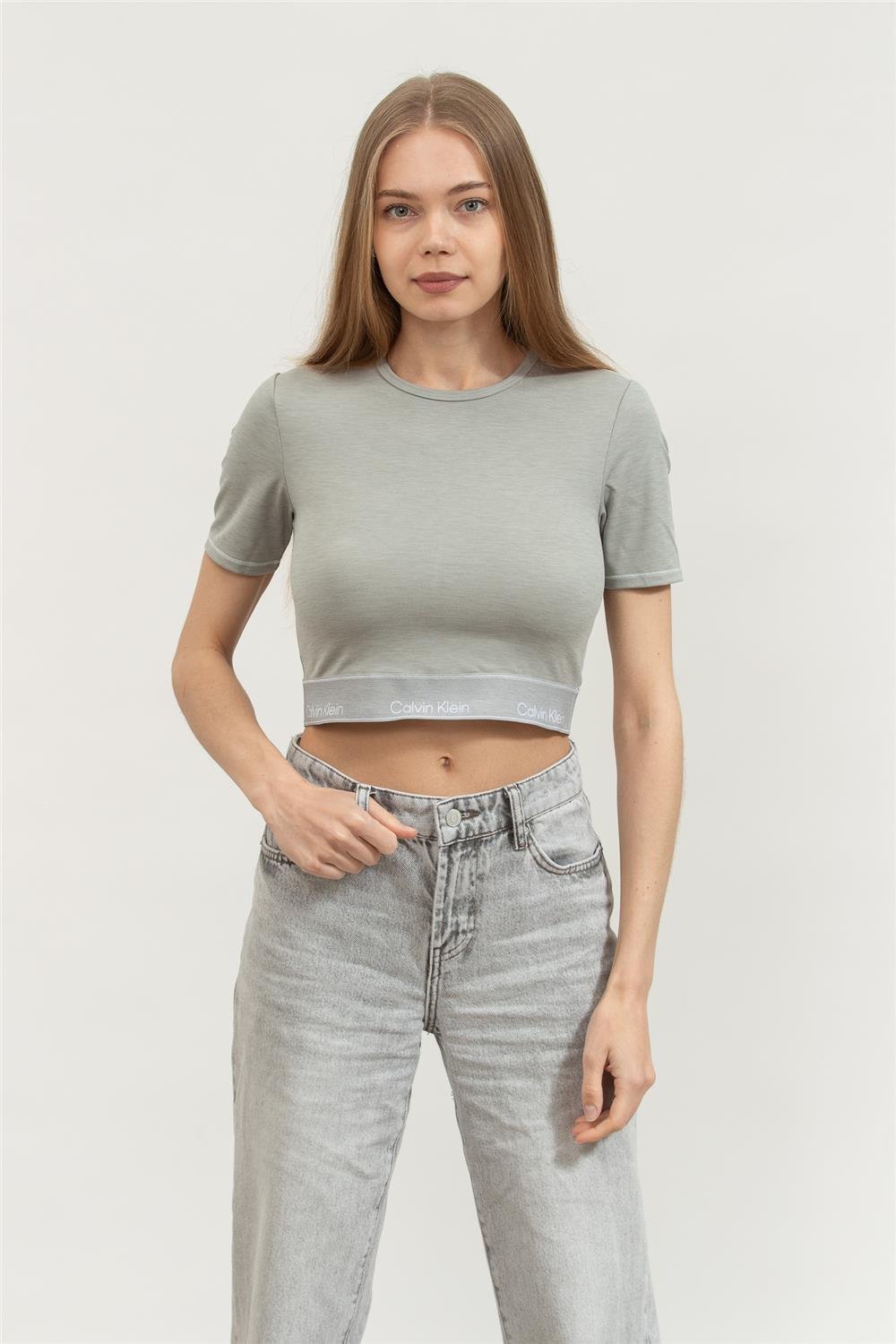 Calvin Klein Kadın Bisiklet Yaka T-Shirt