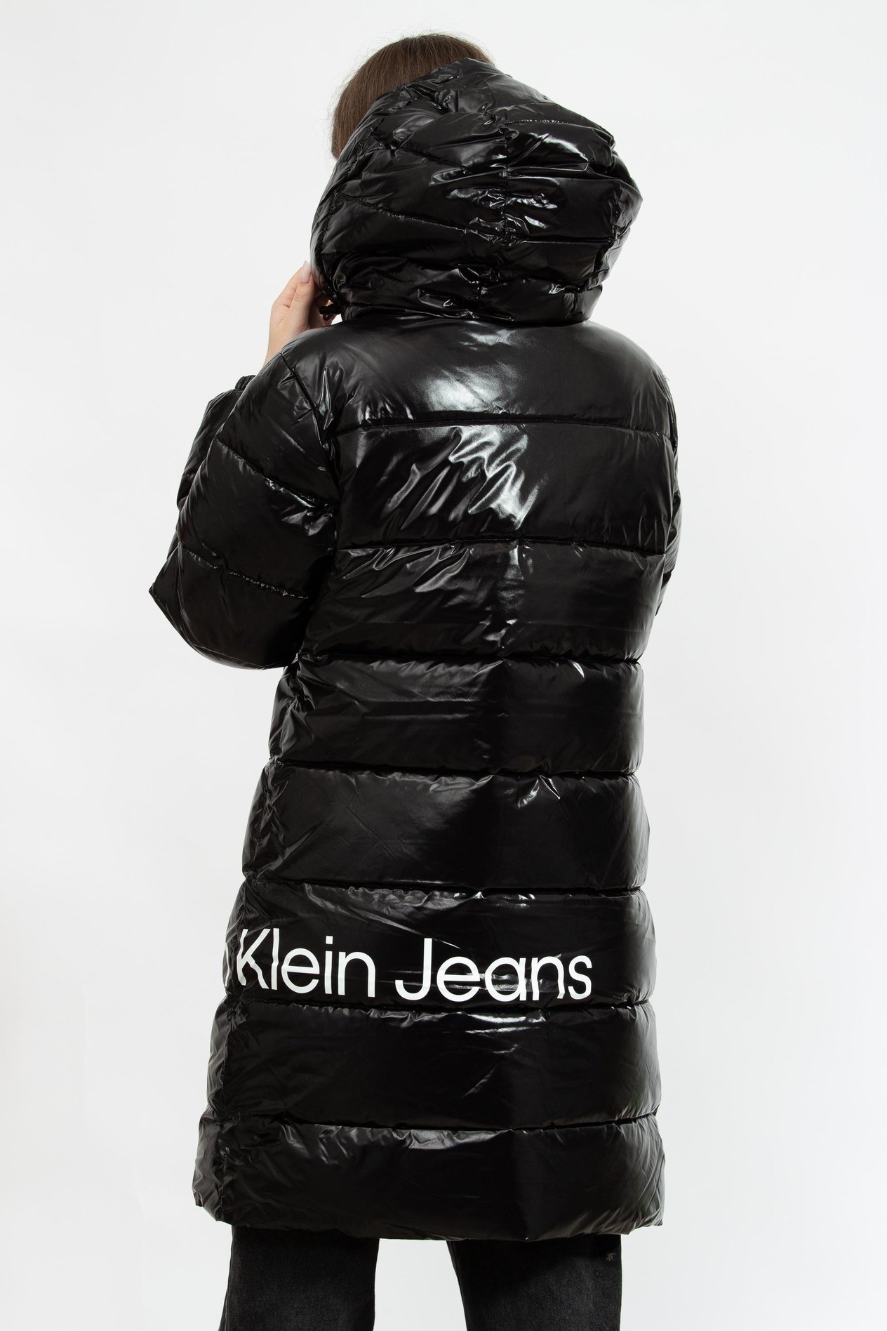 Calvin Klein Shiny Long Fitted Kadın Mont