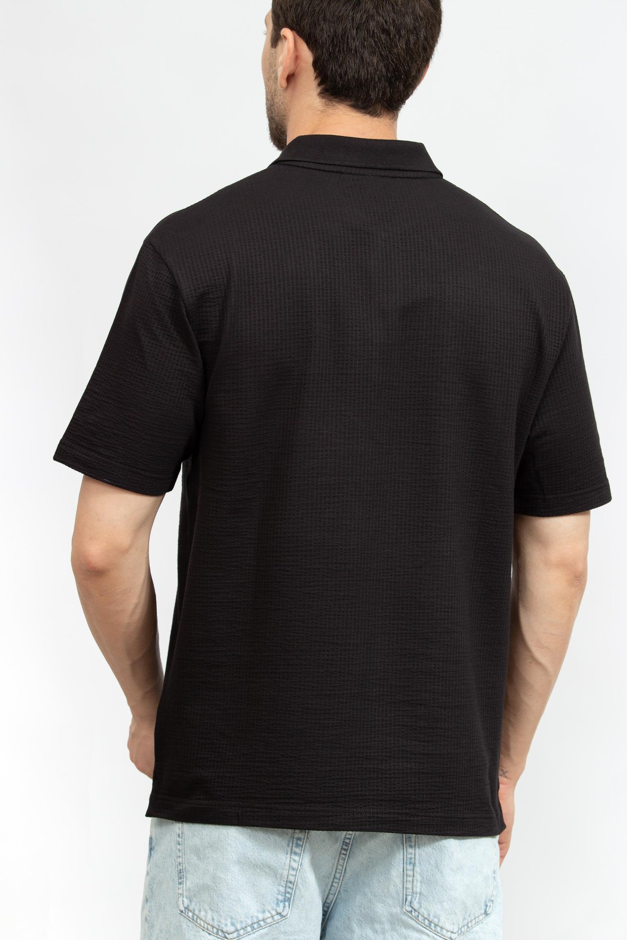 Calvin Klein Texture Erkek Polo Yaka T-Shirt
