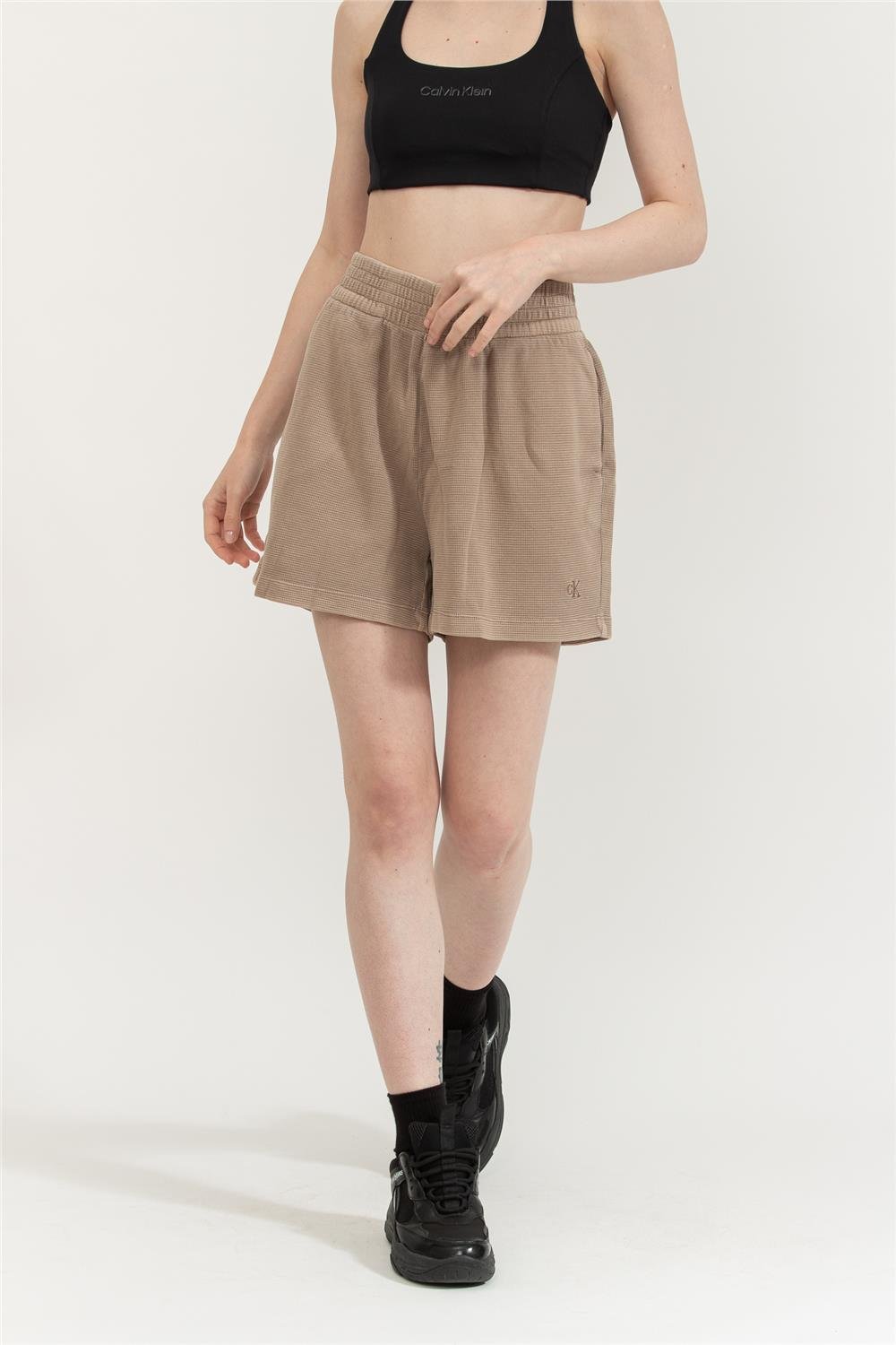 Calvin Klein Waffle Loose Kadın Bermuda Şort