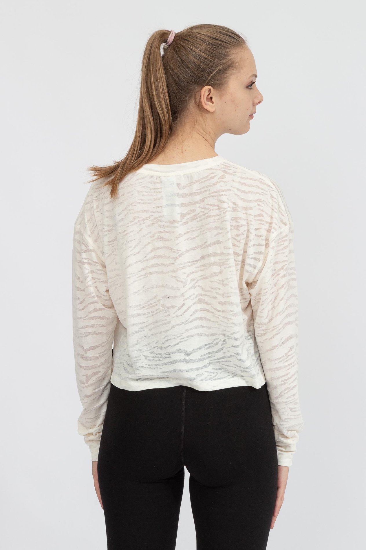 DKNY Burnout Long Sleeve Kadın Triko