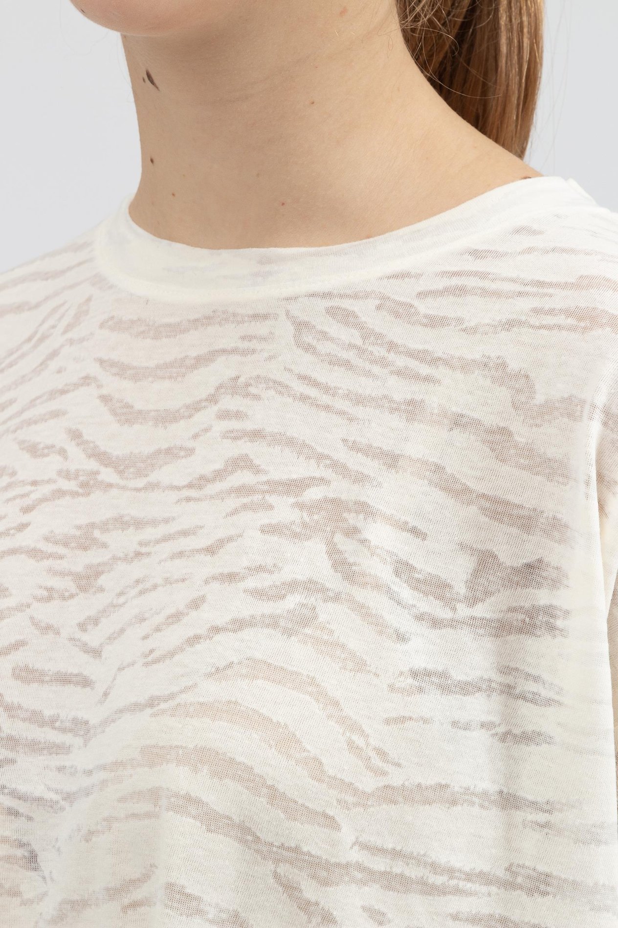 DKNY Burnout Long Sleeve Kadın Triko