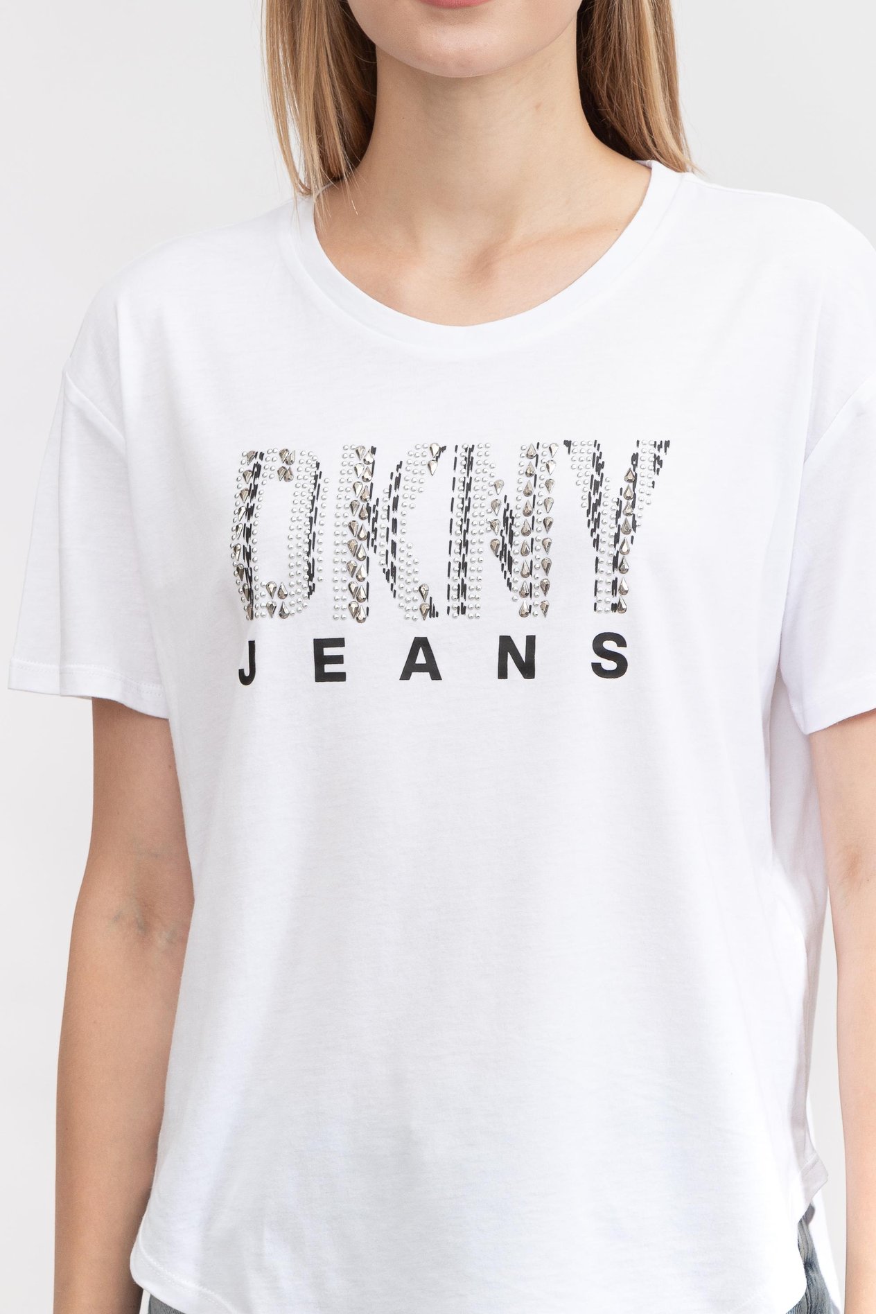 DKNY Kadın Bisiklet Yaka T-Shirt