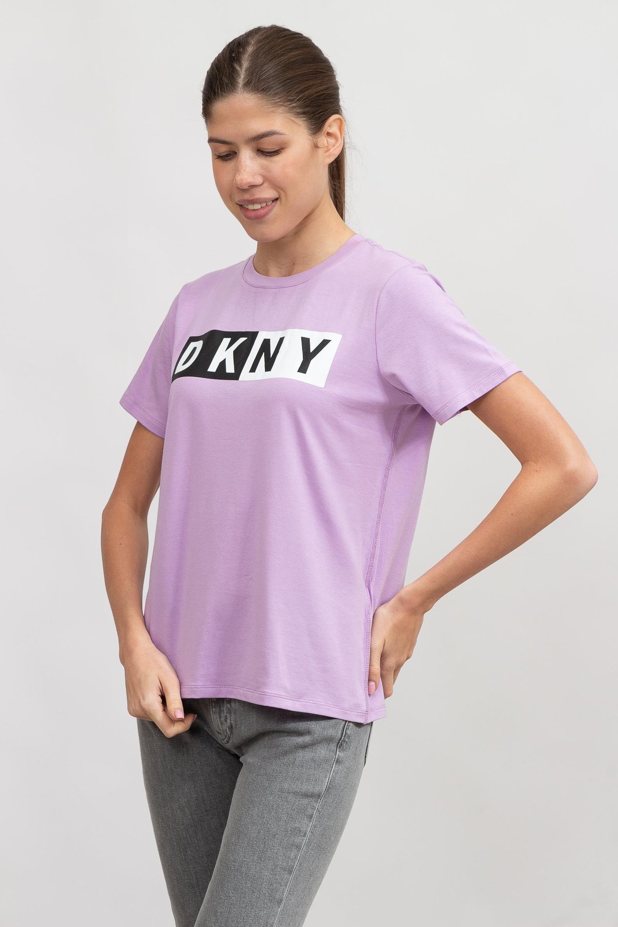 DKNY Kadın Bisiklet Yaka T-Shirt