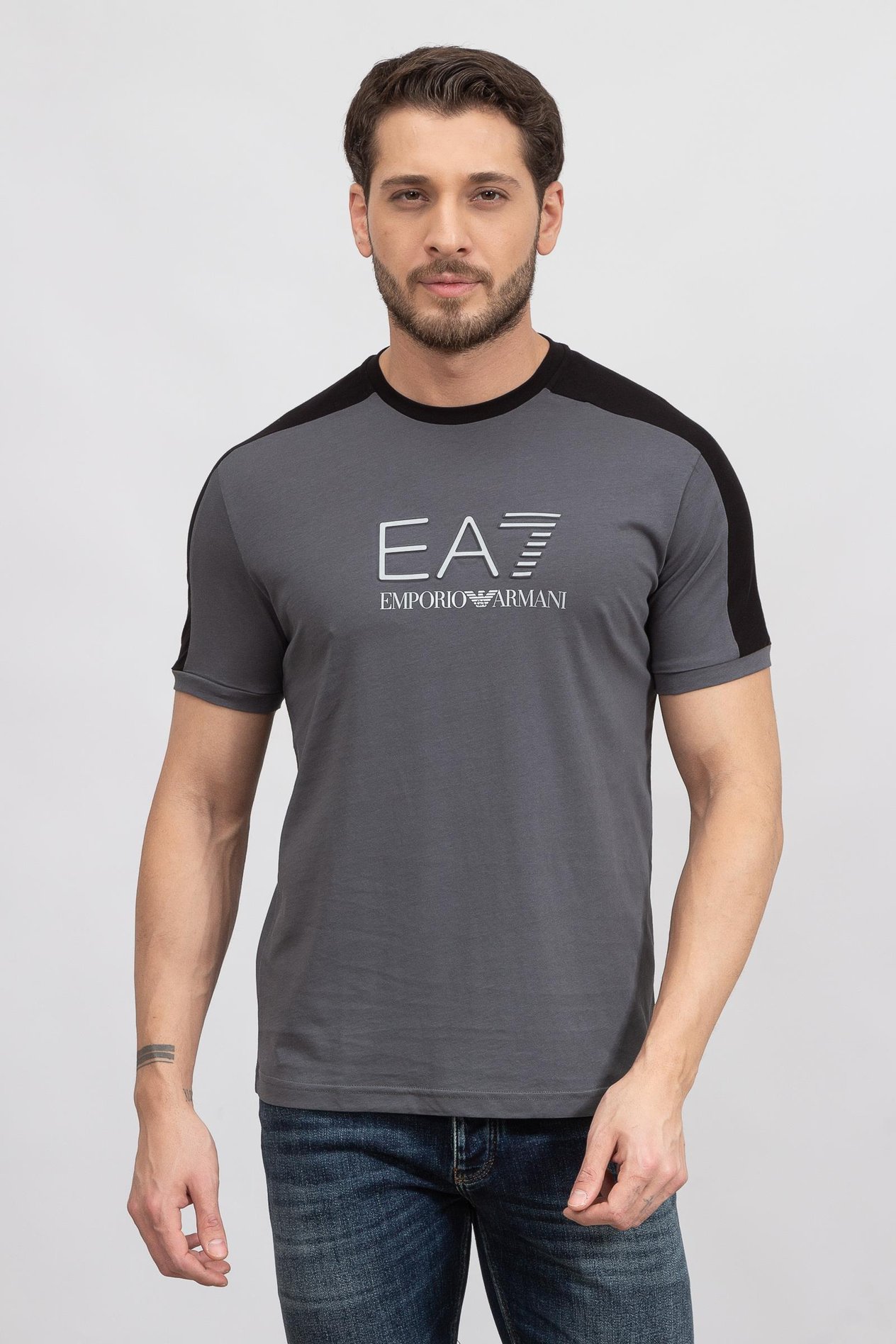EA7 Erkek Bisiklet Yaka T-Shirt