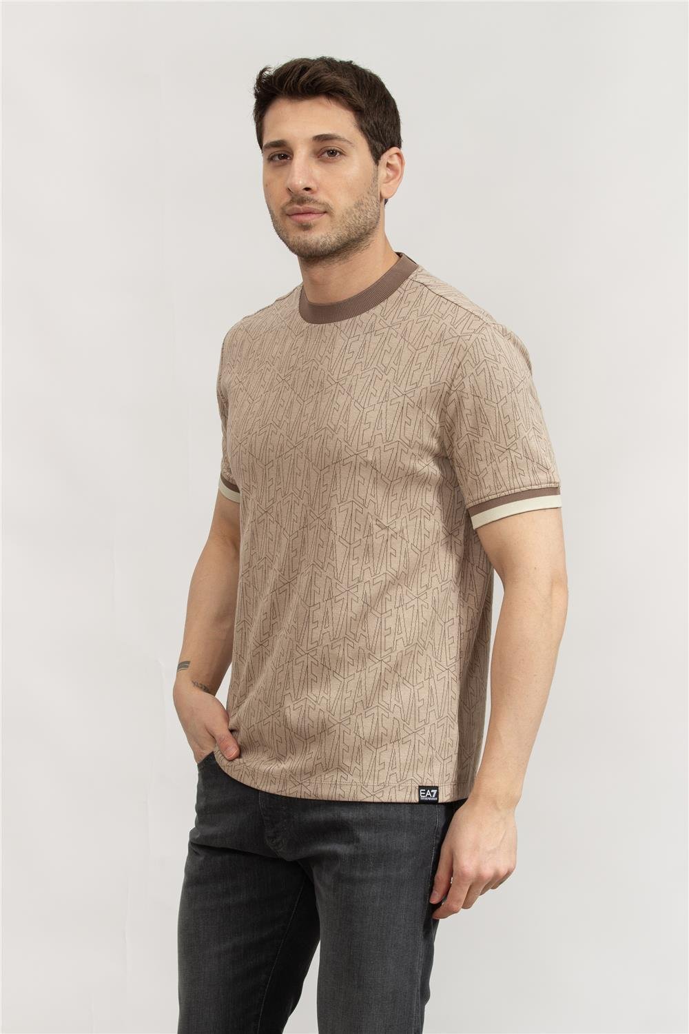EA7 Erkek Bisiklet Yaka T-Shirt