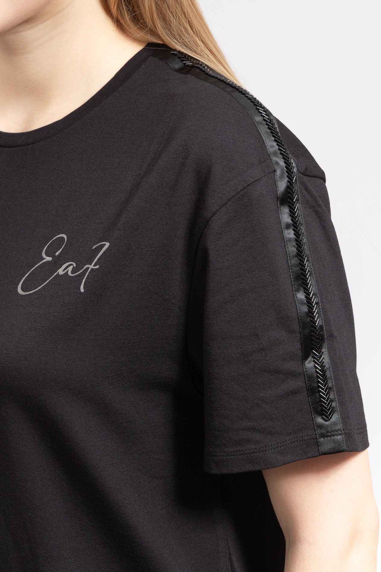 EA7 Kadın Bisiklet Yaka T-Shirt