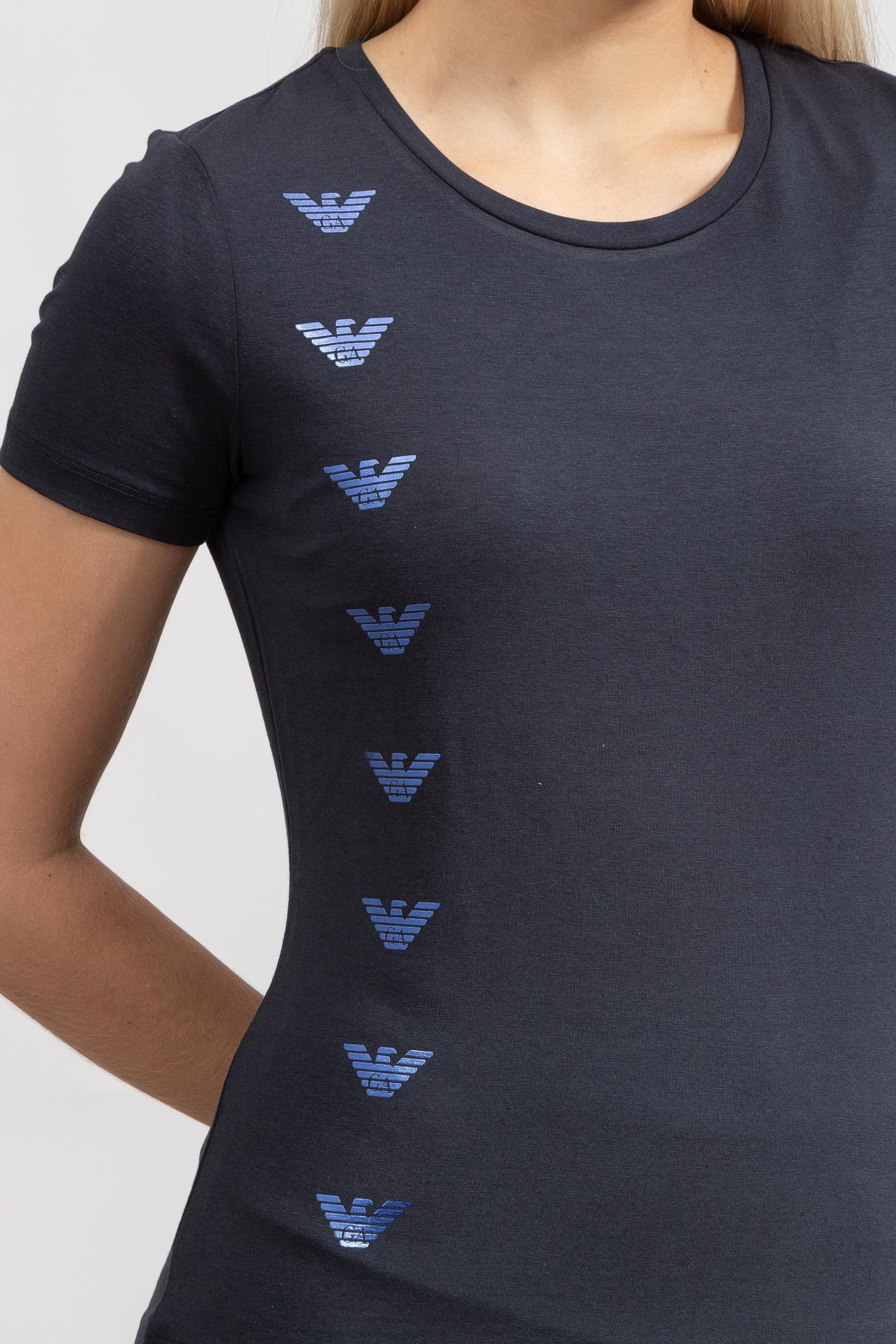 EA7 Kadın Bisiklet Yaka T-Shirt