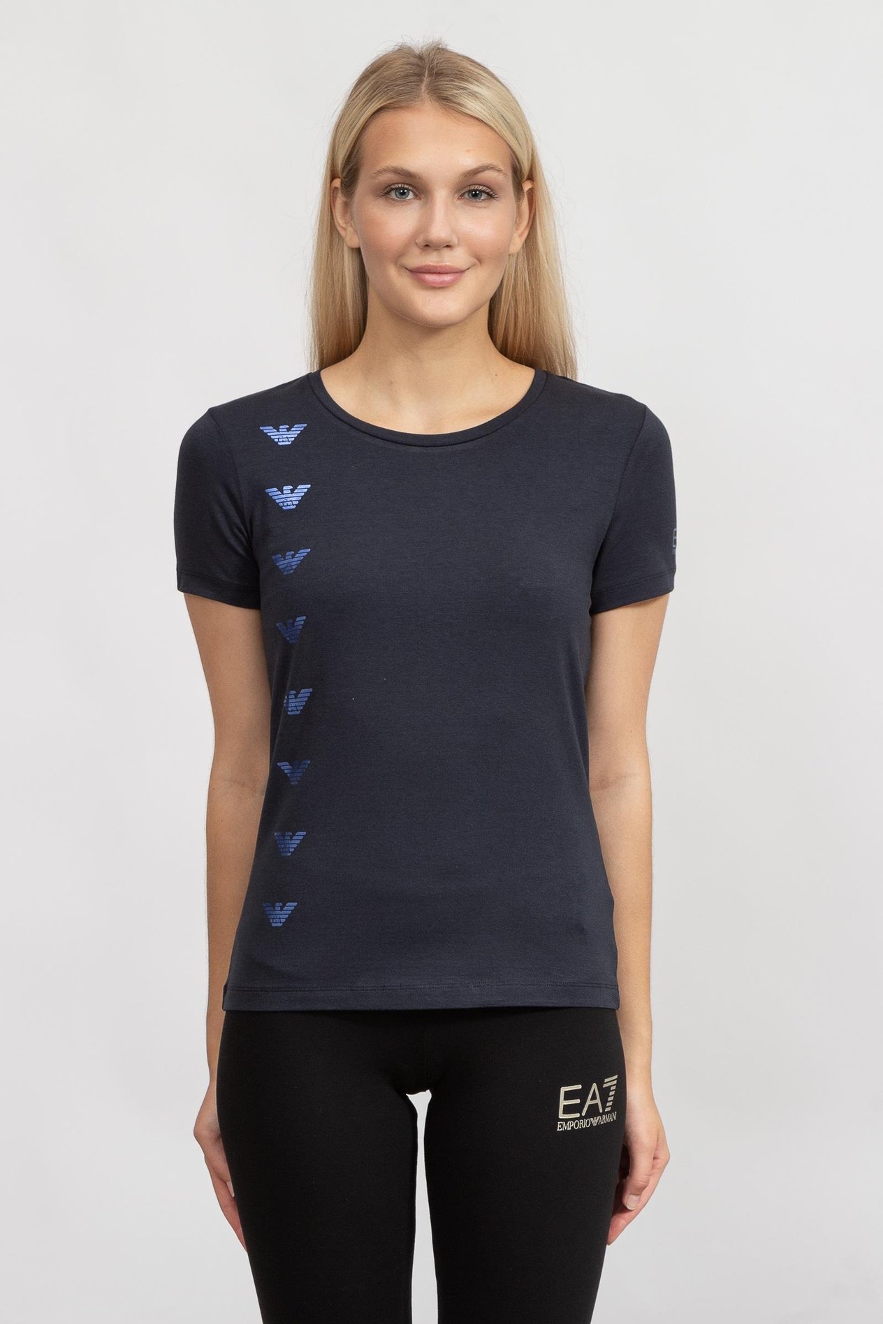 EA7 Kadın Bisiklet Yaka T-Shirt