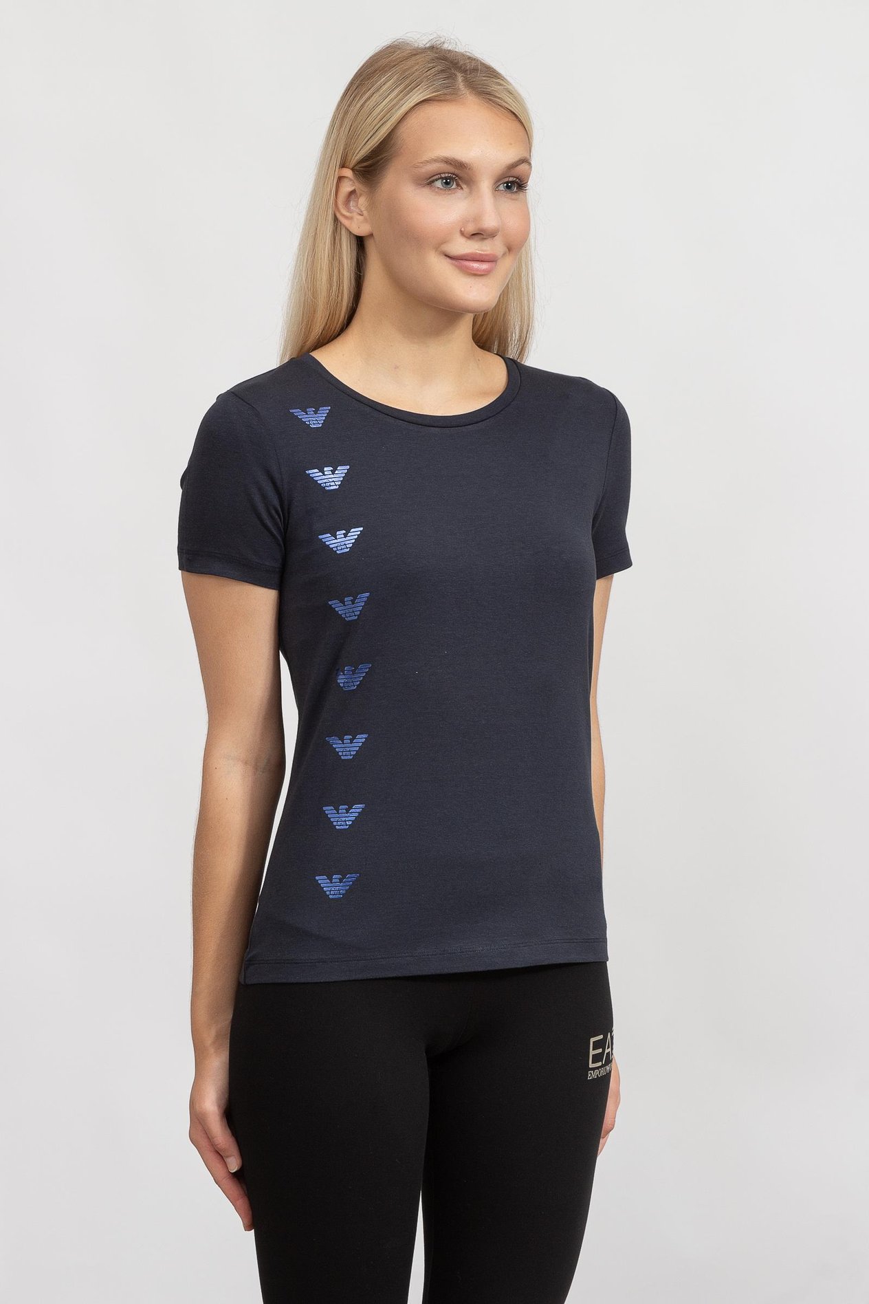 EA7 Kadın Bisiklet Yaka T-Shirt