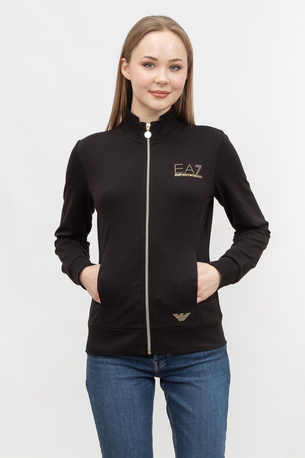 EA7 Kadın Fermuarlı Sweatshirt
