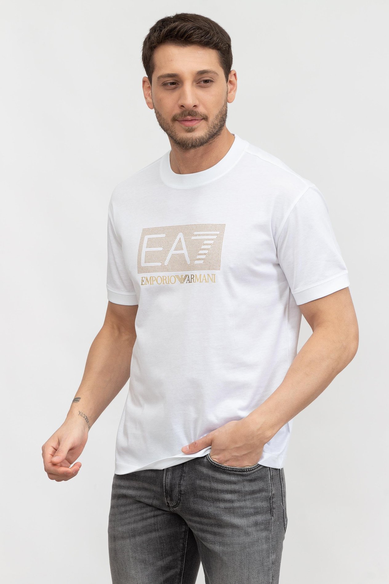 EA7 Unisex Bisiklet Yaka T-Shirt