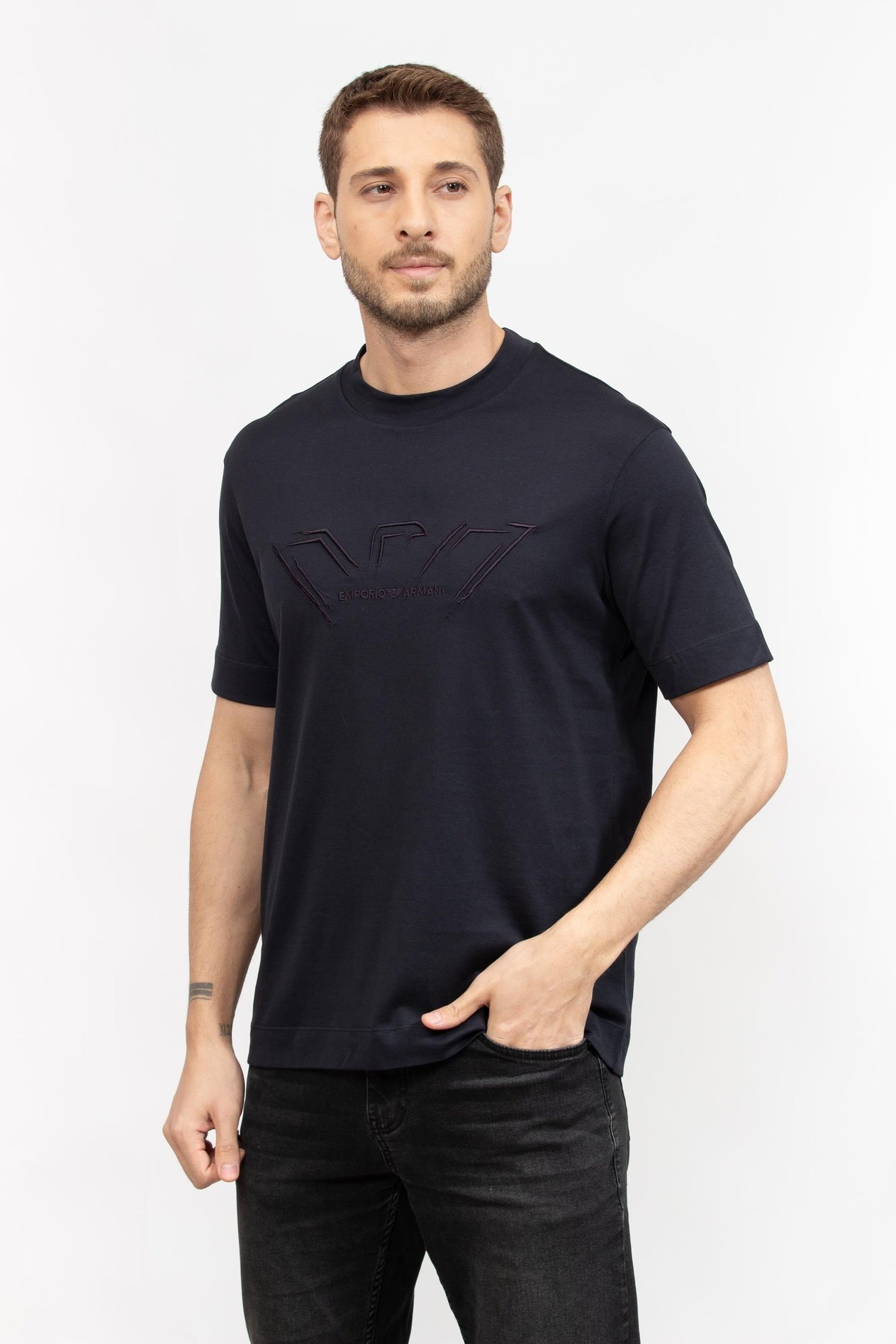 Emporio Armani Erkek Bisiklet Yaka T-Shirt