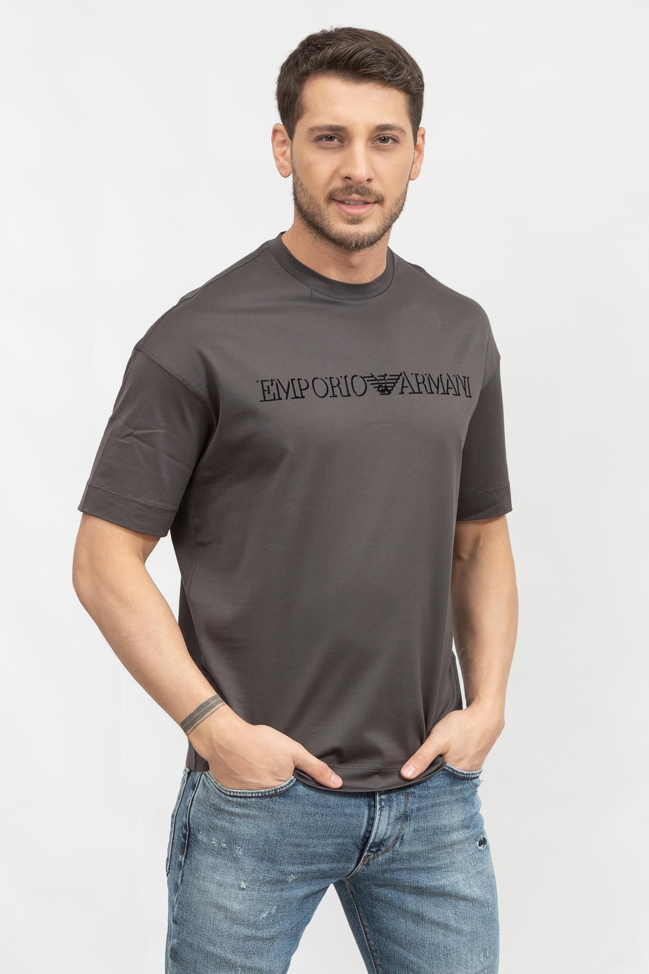 Emporio Armani Erkek Bisiklet Yaka T-Shirt