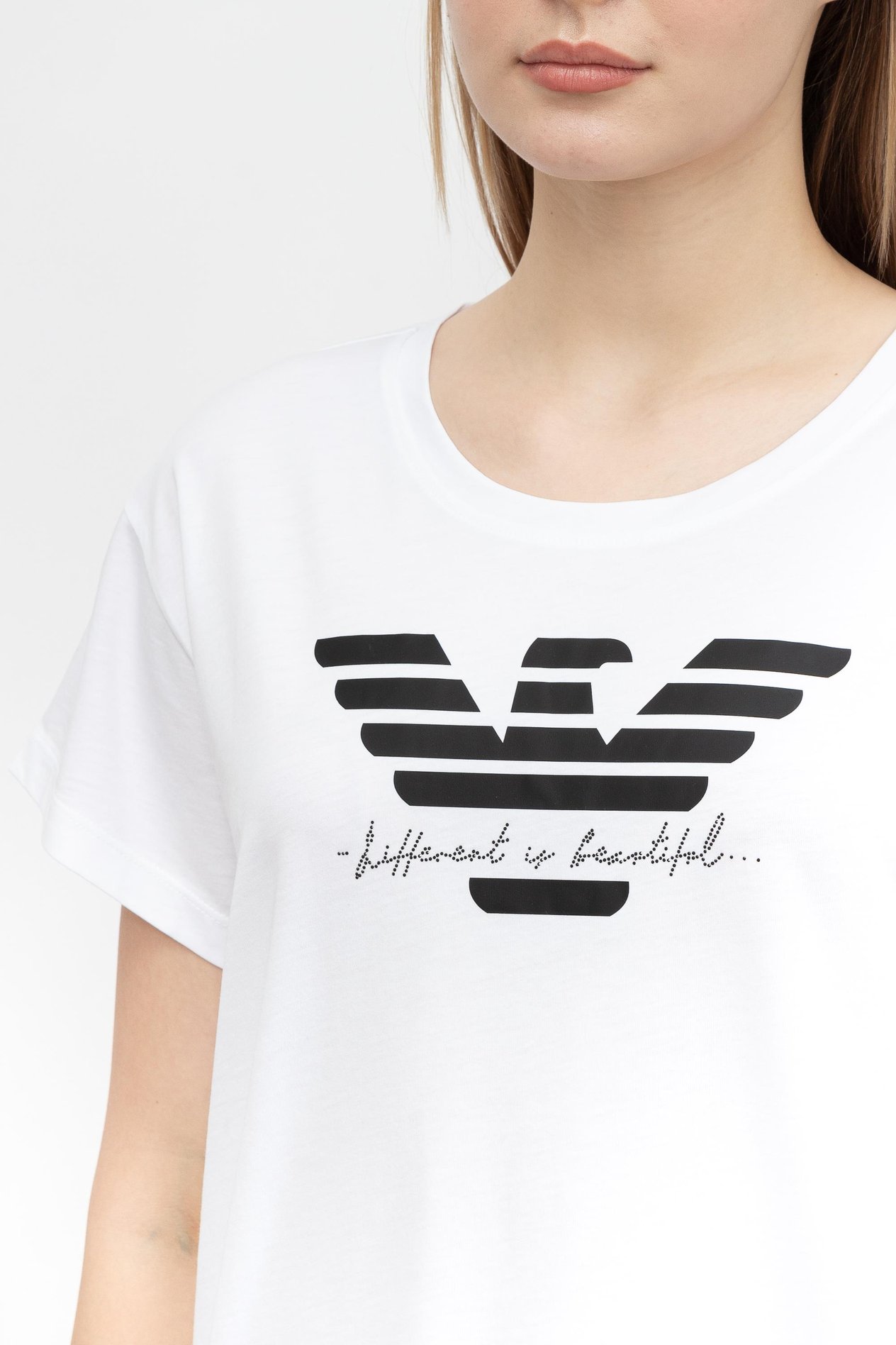 Emporio Armani Kadın Bisiklet Yaka T-Shirt