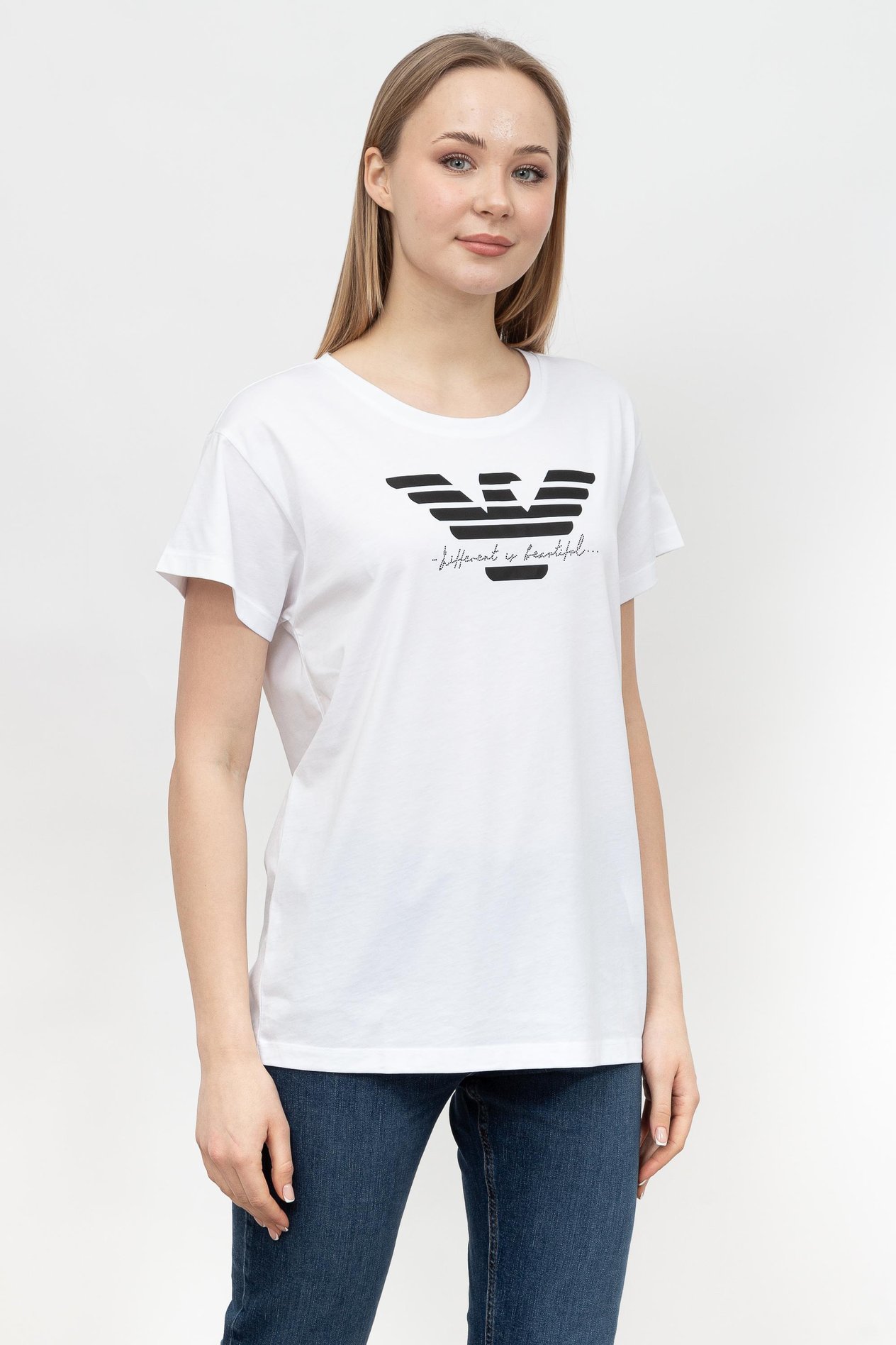 Emporio Armani Kadın Bisiklet Yaka T-Shirt