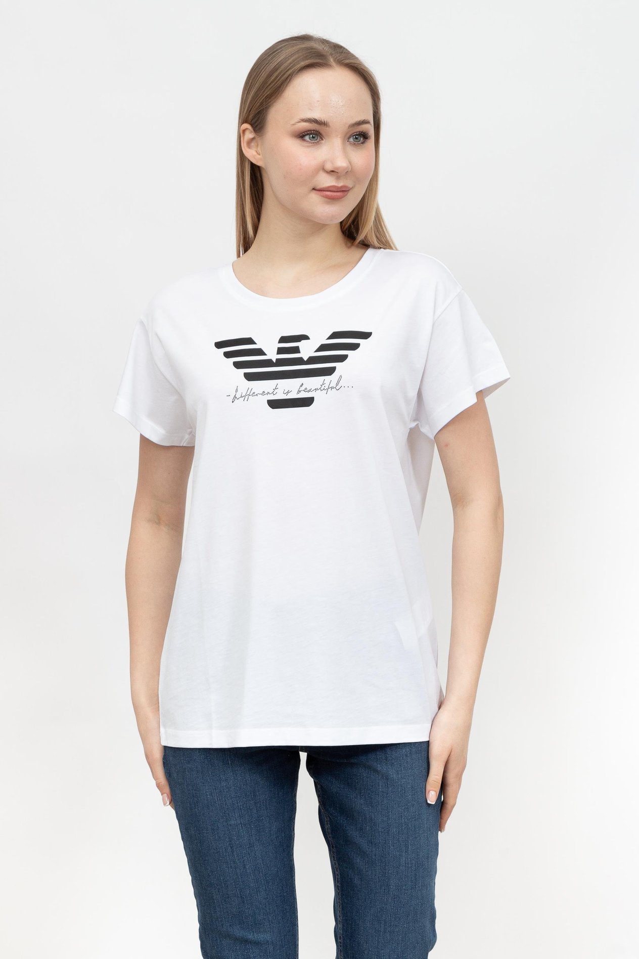 Emporio Armani Kadın Bisiklet Yaka T-Shirt