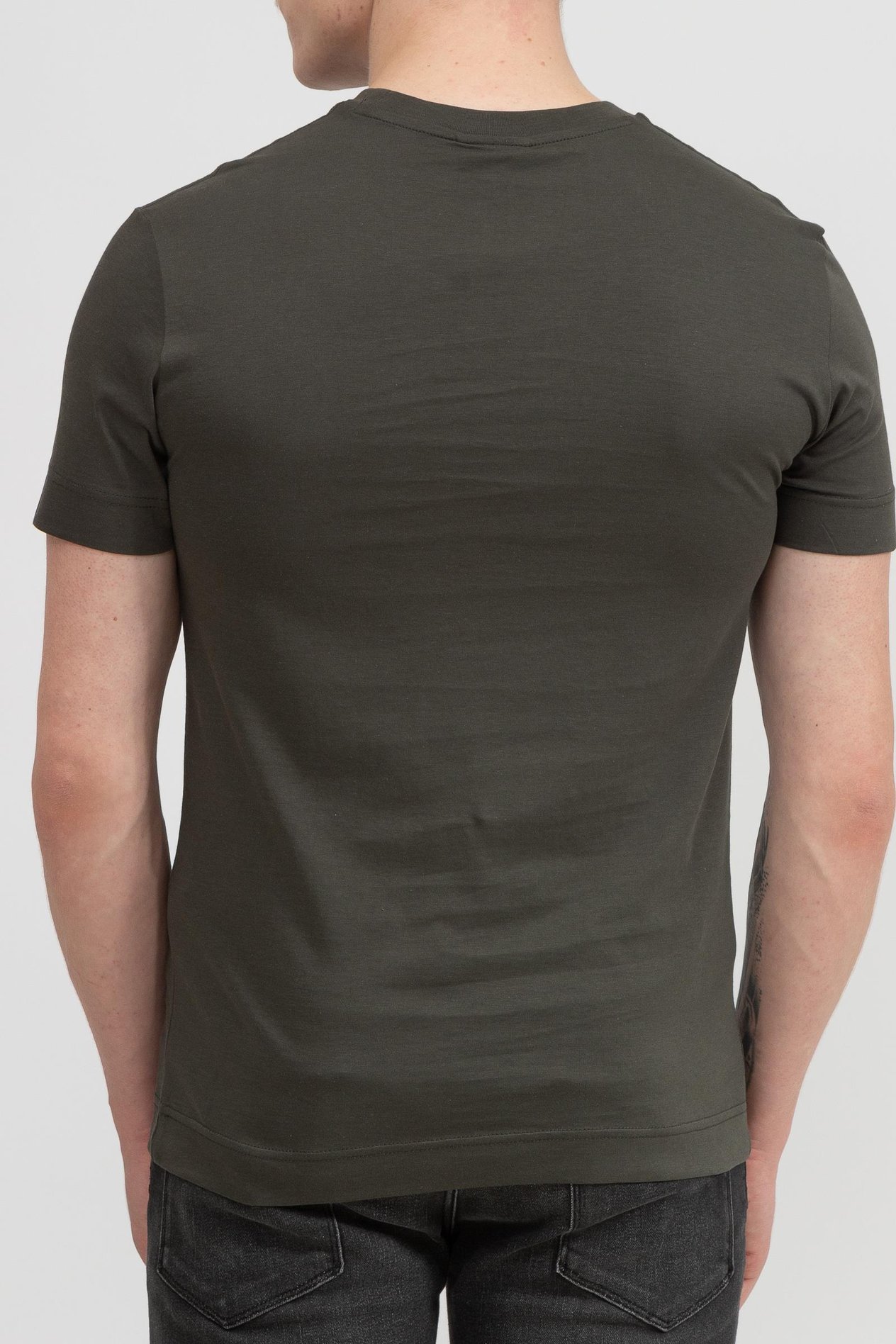 Emporio Armani Kartal Logo Baskılı Pamuklu Erkek Kısa Kollu T-Shirt