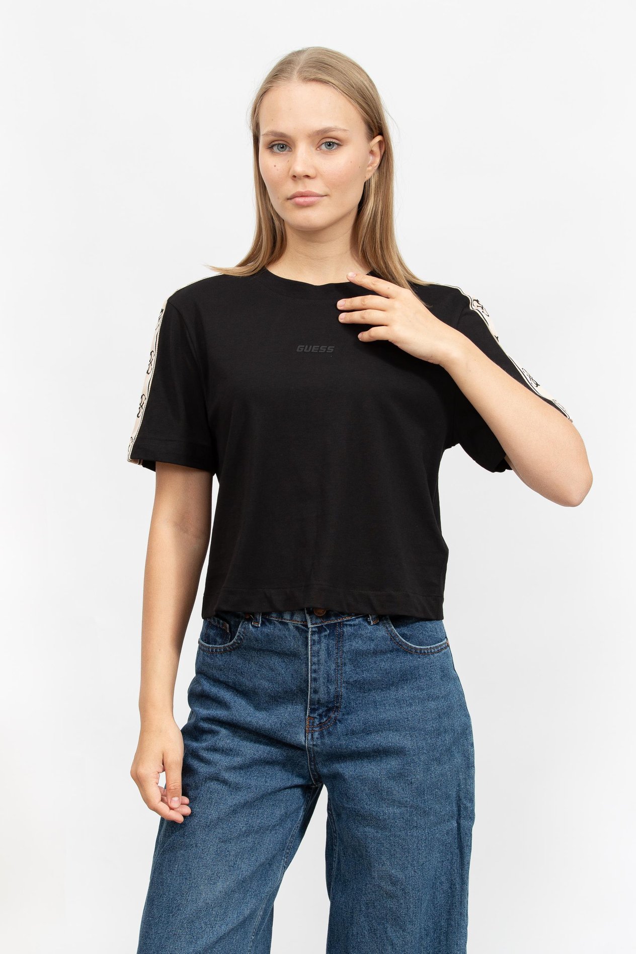 Guess Kadın Bisiklet Yaka T-Shirt