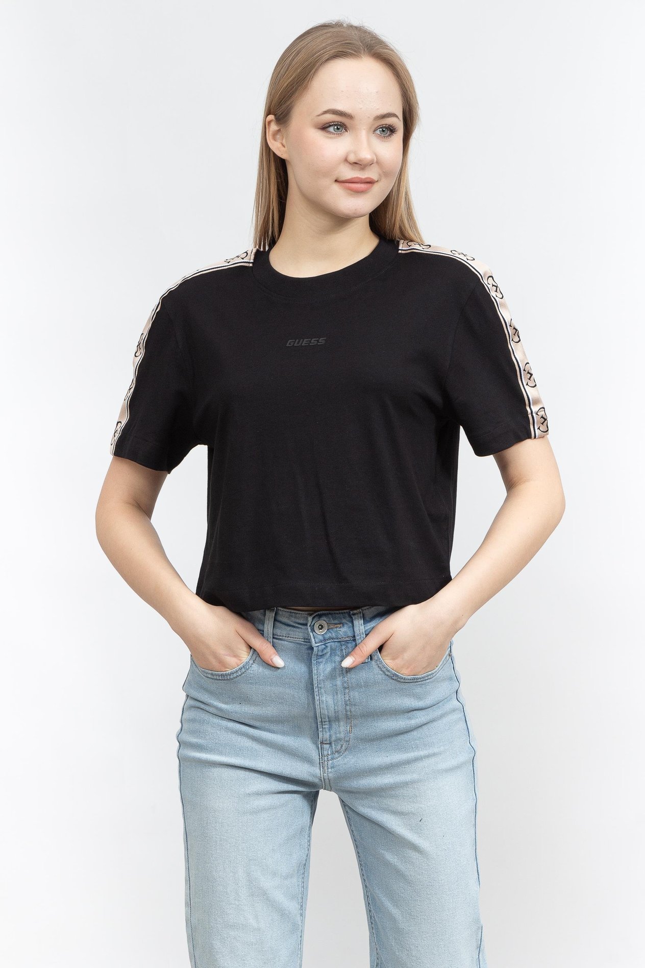 Guess Kadın Bisiklet Yaka T-Shirt