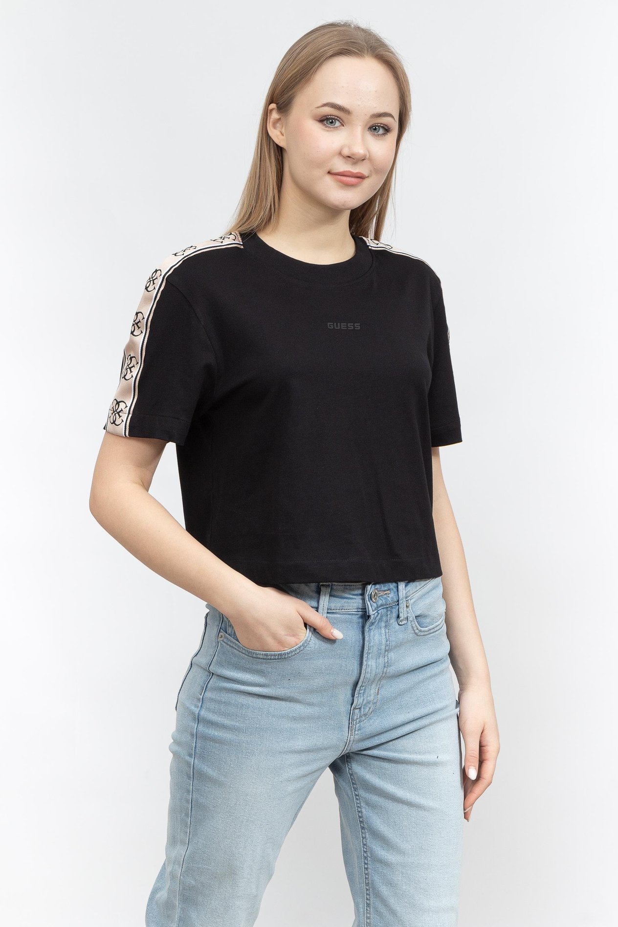 Guess Kadın Bisiklet Yaka T-Shirt