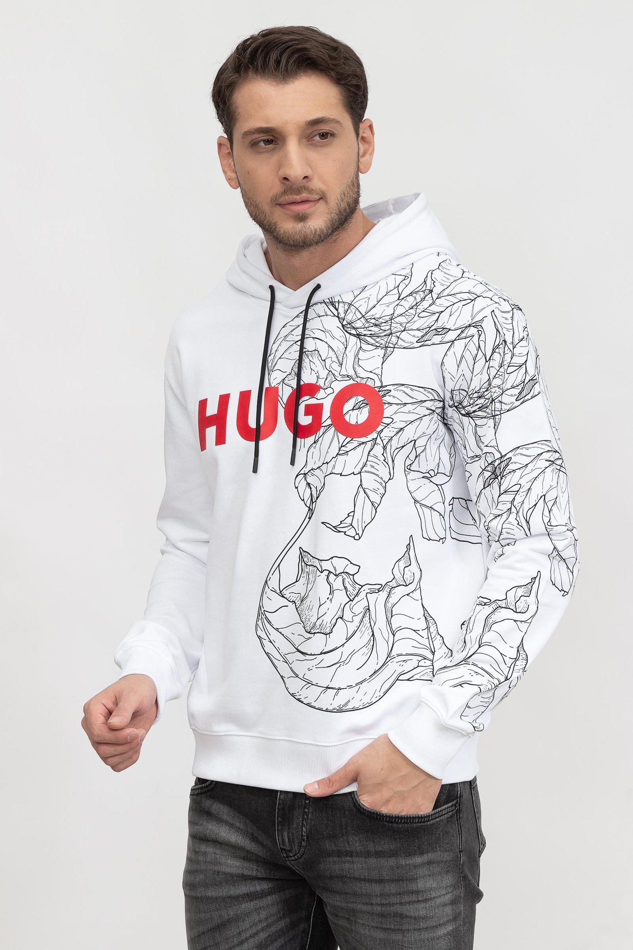 Hugo Danimaux Erkek Kapüşonlu Sweatshirt