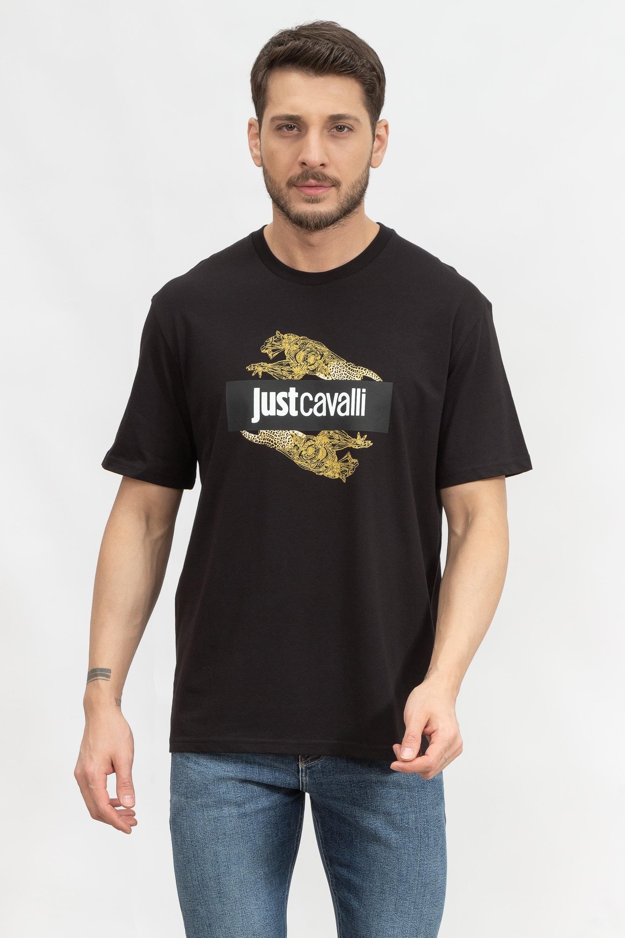 Just Cavalli Erkek Bisiklet Yaka T-Shirt