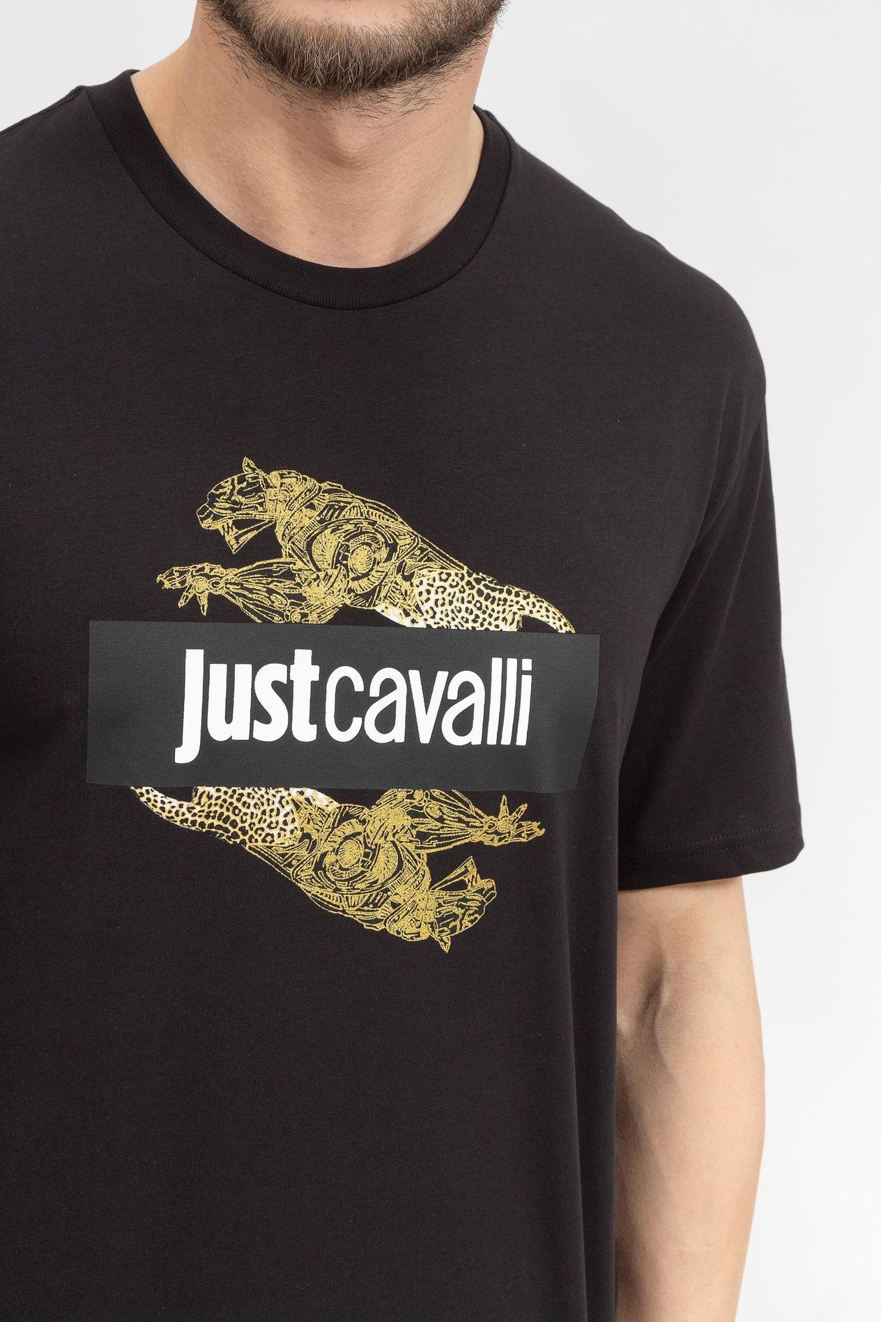 Just Cavalli Erkek Bisiklet Yaka T-Shirt