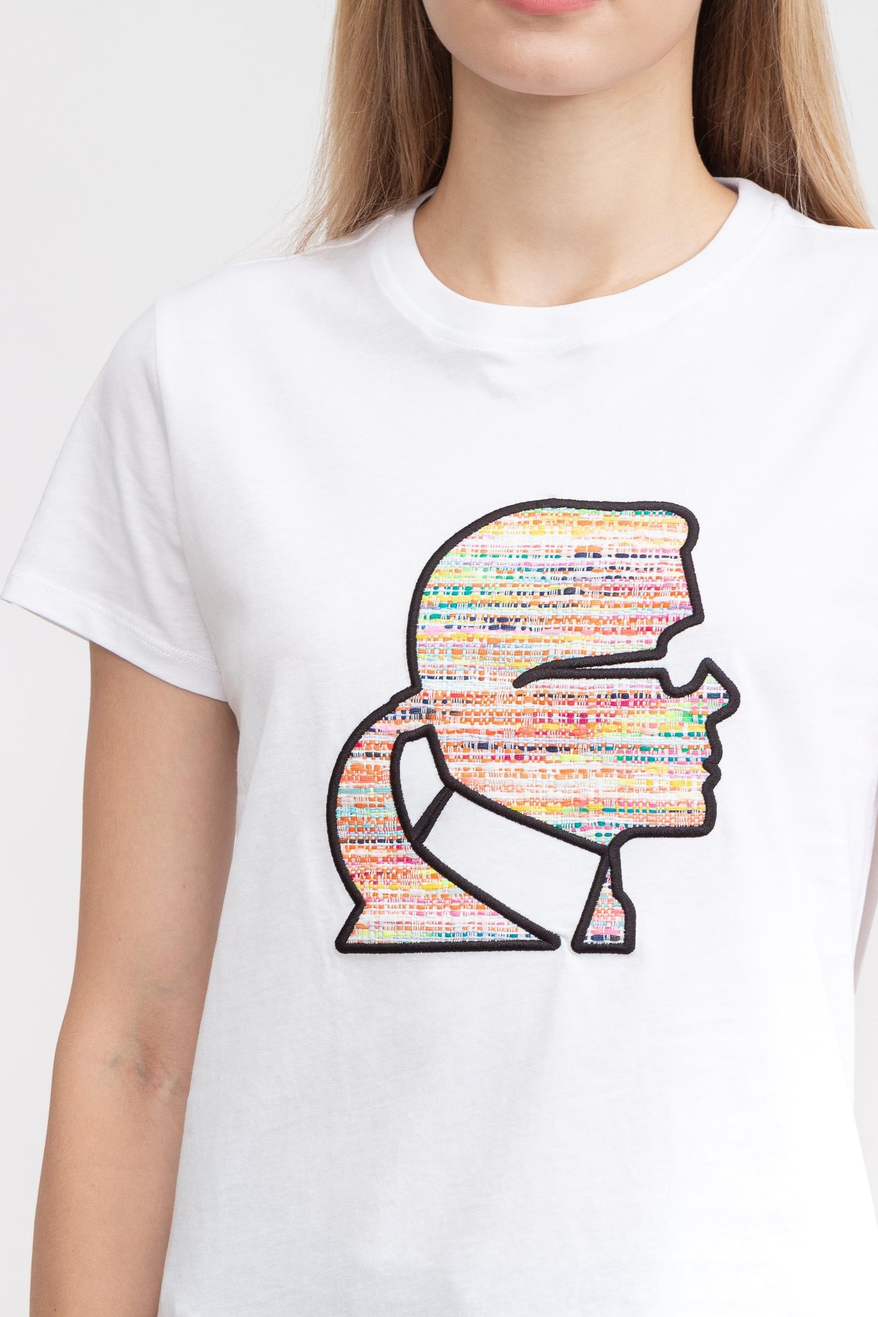 Karl Lagerfeld Boucle Kadın Bisiklet Yaka T-Shirt