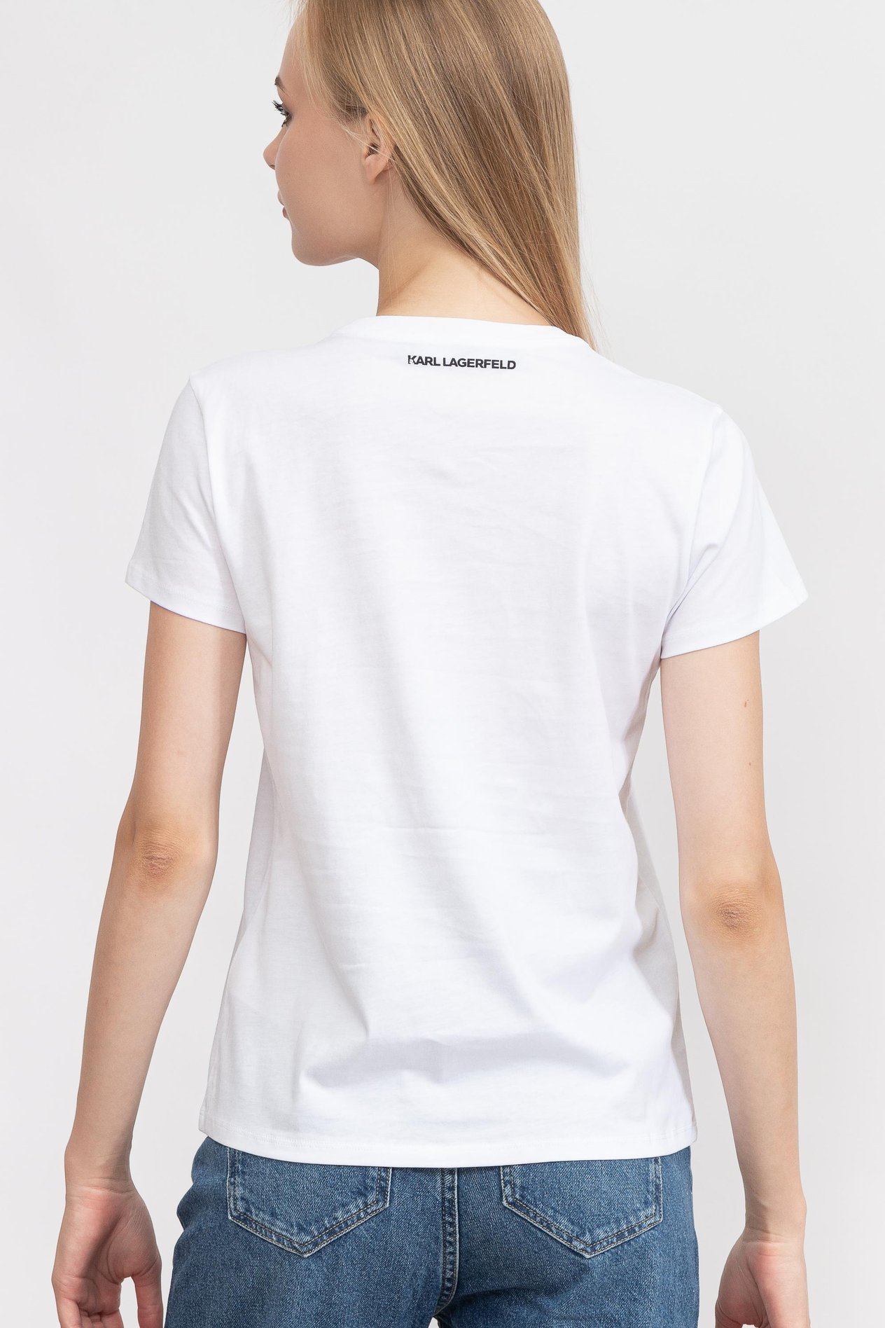 Karl Lagerfeld Boucle Kadın Bisiklet Yaka T-Shirt