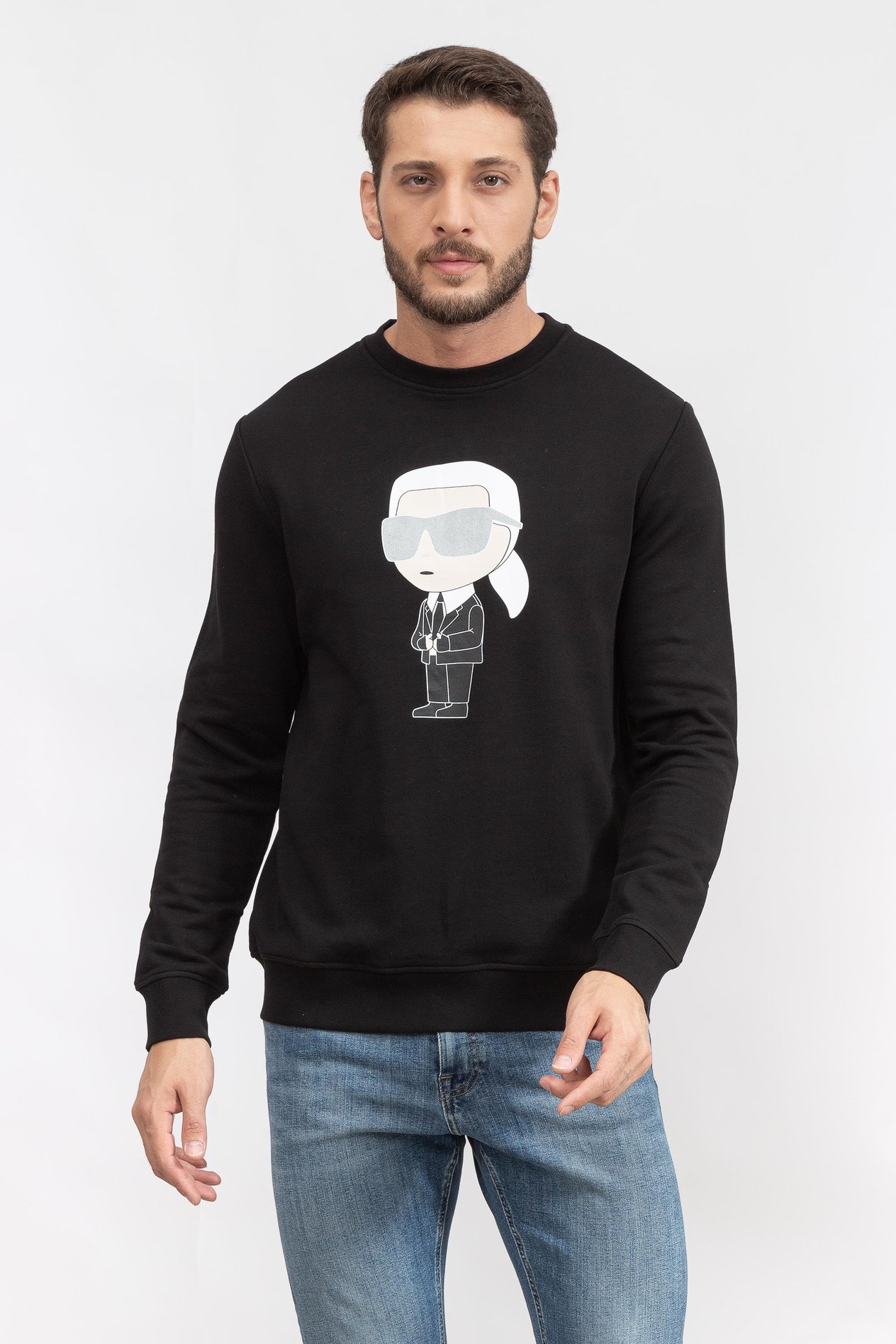 Karl Lagerfeld Erkek Bisiklet Yaka Sweatshirt