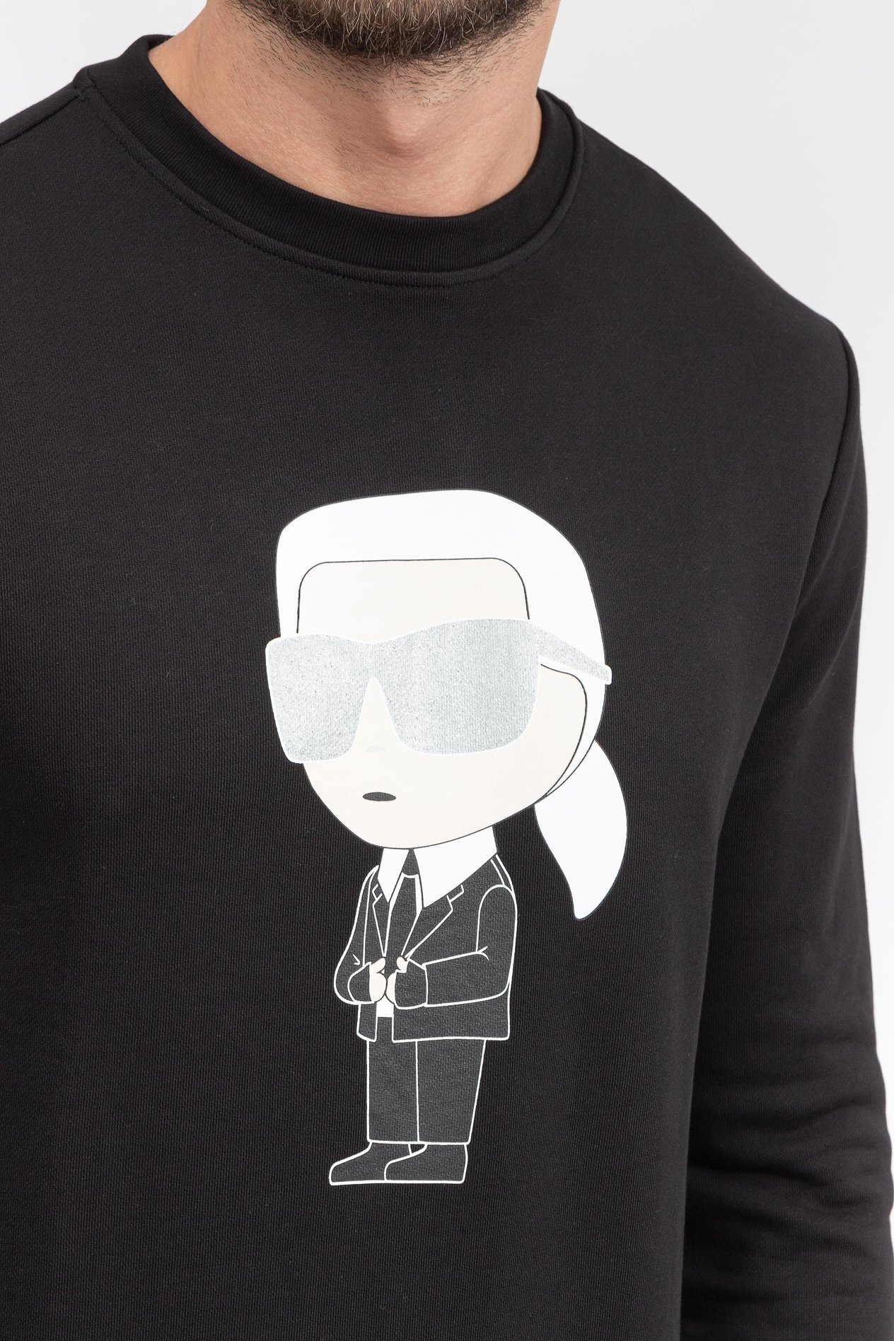 Karl Lagerfeld Erkek Bisiklet Yaka Sweatshirt