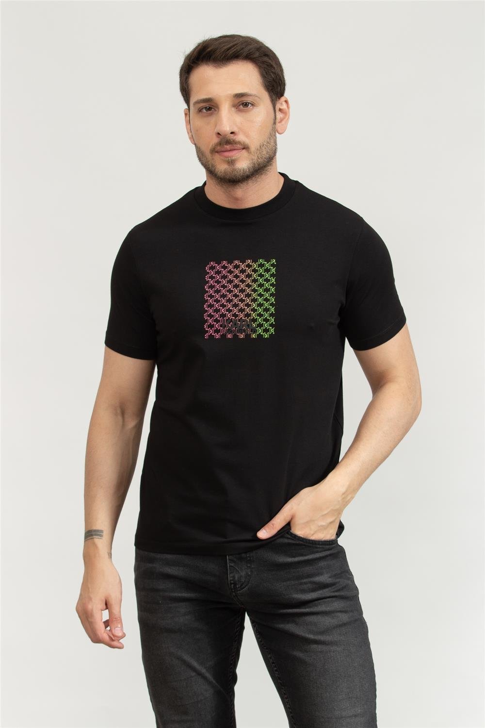 Karl Lagerfeld Erkek Bisiklet Yaka T-Shirt
