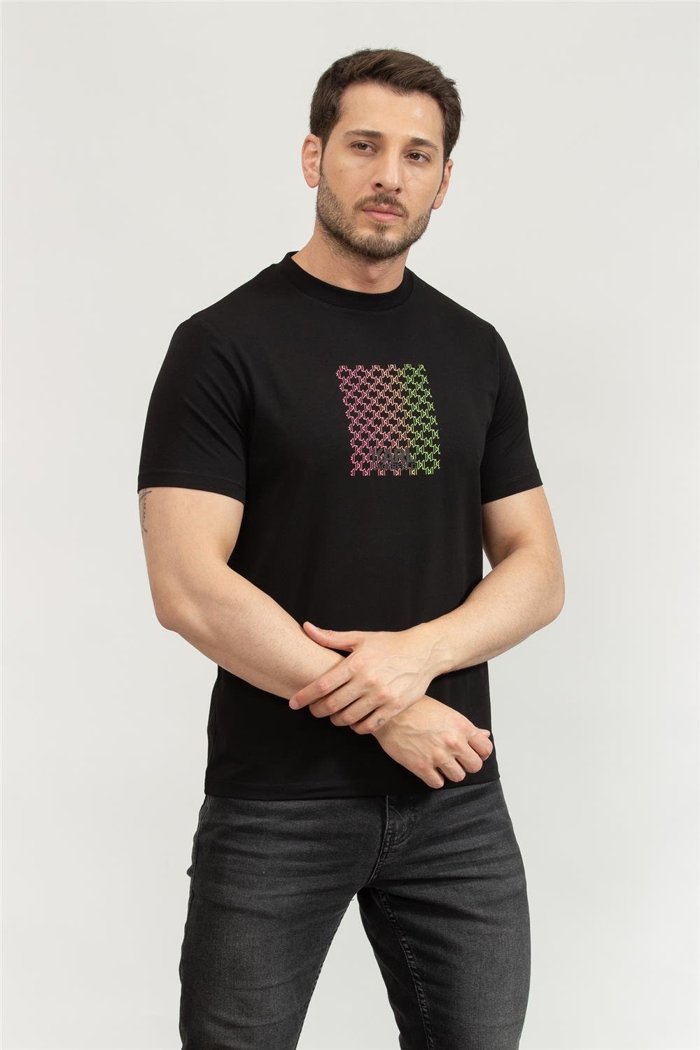 Karl Lagerfeld Erkek Bisiklet Yaka T-Shirt