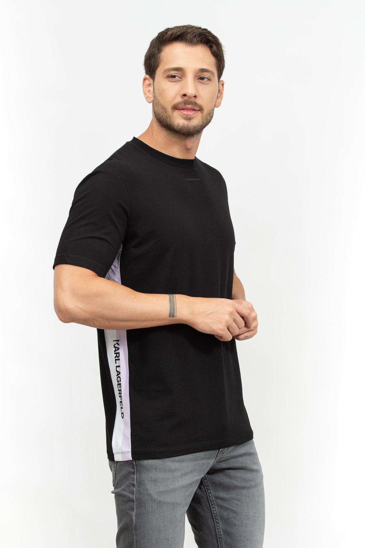 Karl Lagerfeld Erkek Bisiklet Yaka T-Shirt