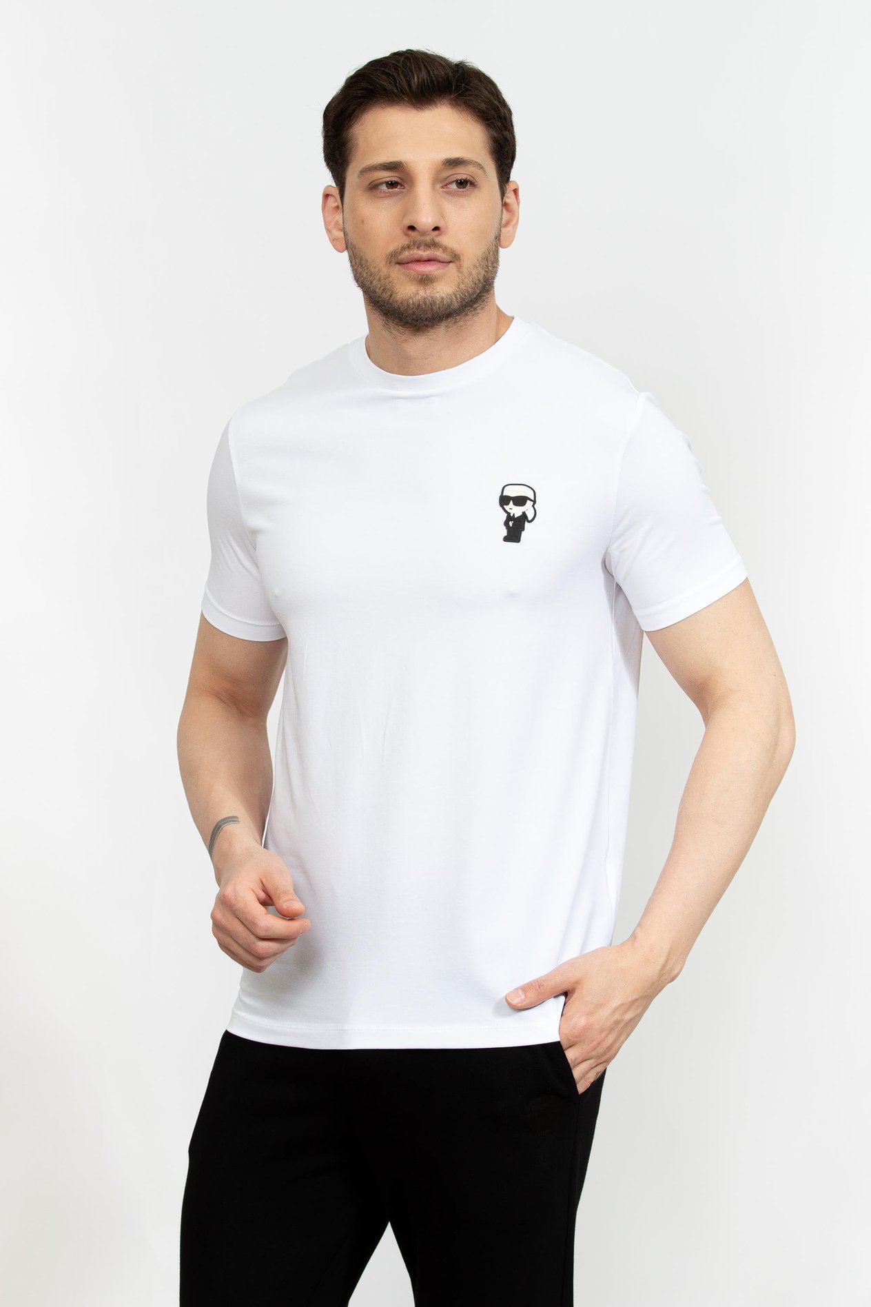 Karl Lagerfeld Erkek Bisiklet Yaka T-Shirt