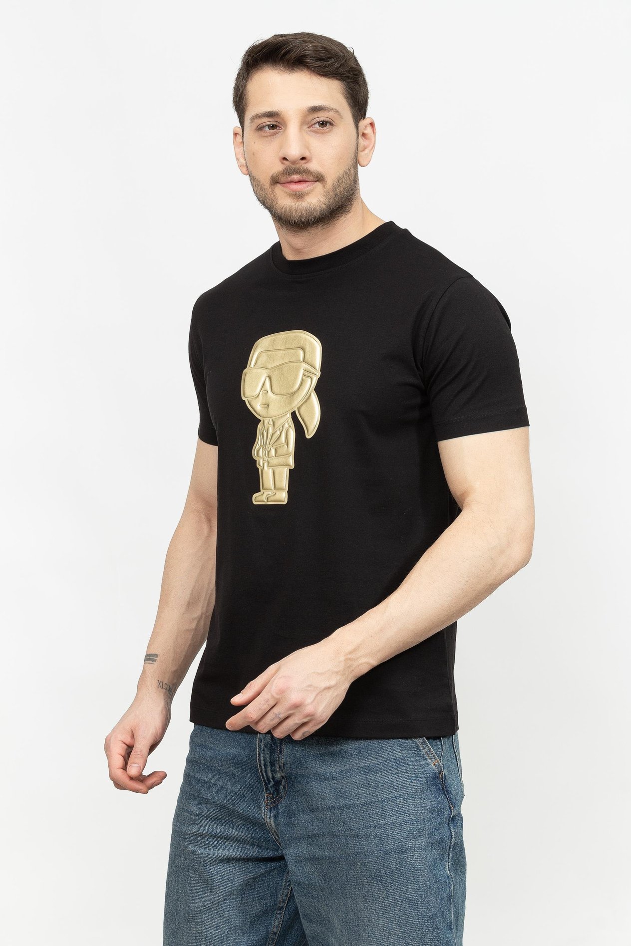 Karl Lagerfeld Erkek Bisiklet Yaka T-Shirt