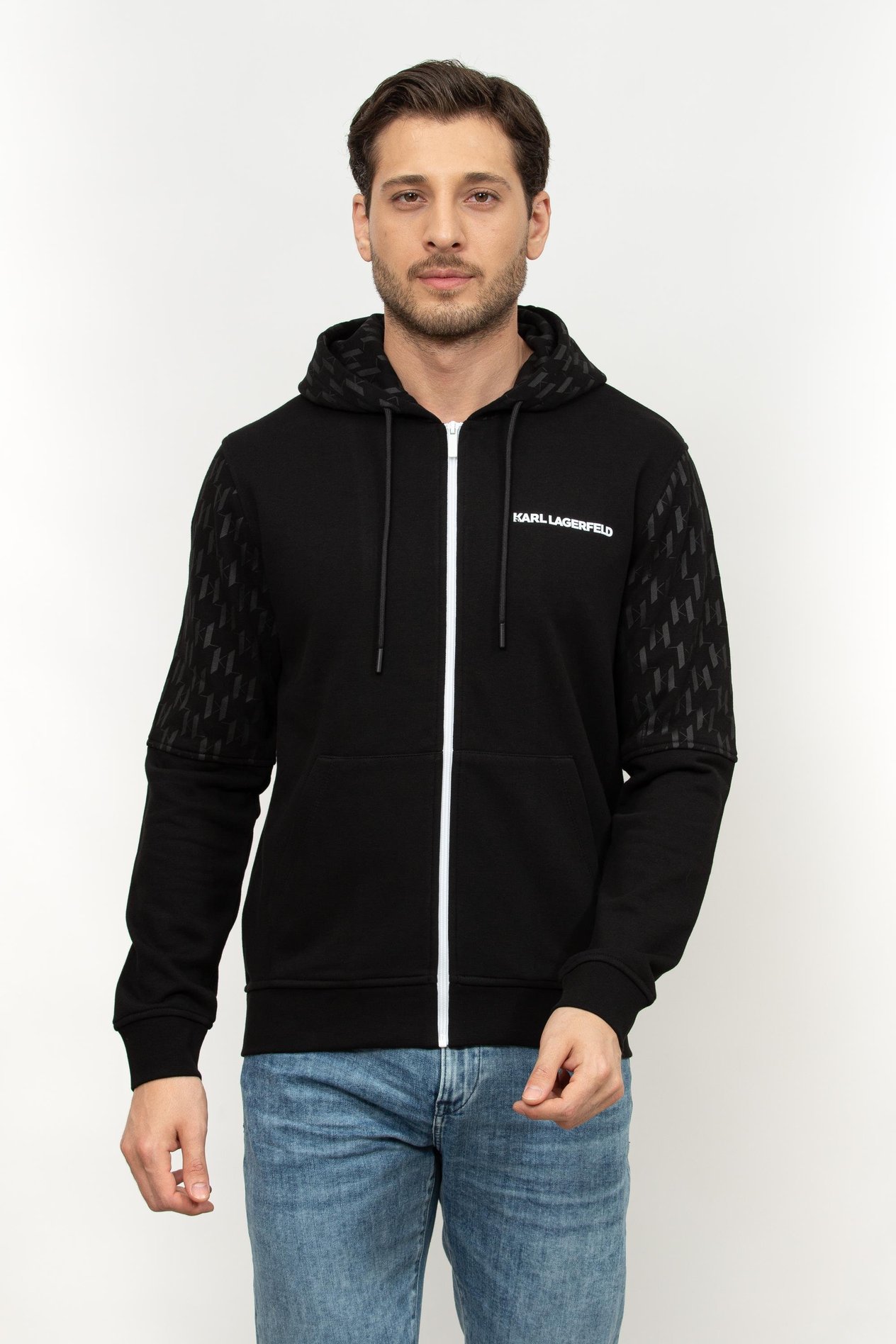 Karl Lagerfeld Erkek Fermuarlı Sweatshirt