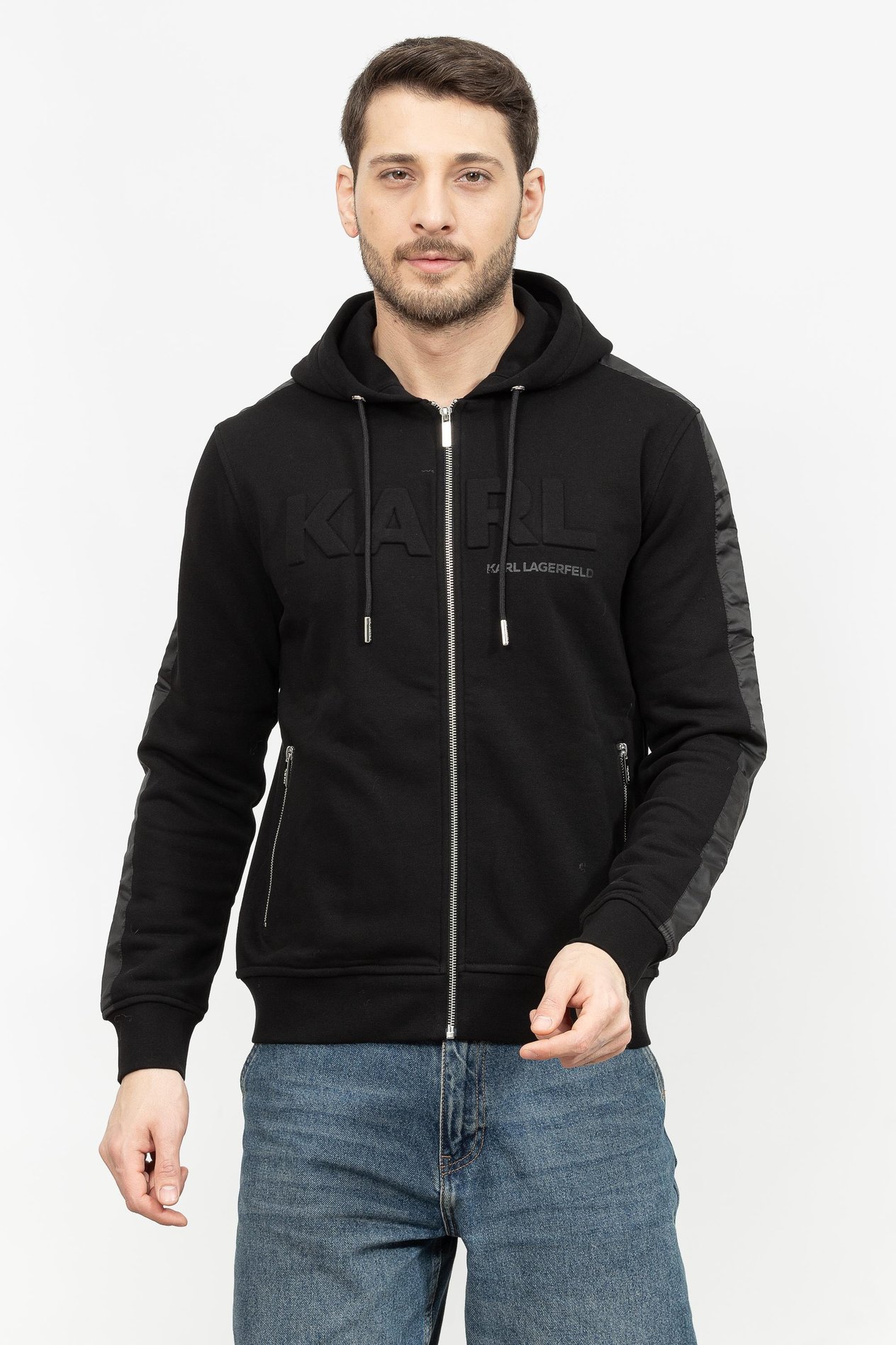 Karl Lagerfeld Erkek Fermuarlı Sweatshirt