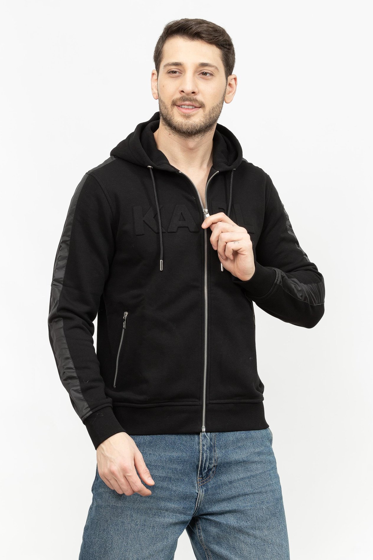 Karl Lagerfeld Erkek Fermuarlı Sweatshirt