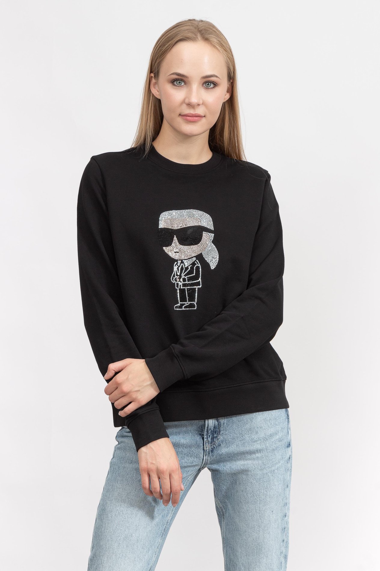 Karl Lagerfeld Ikonik Kadın Bisiklet Yaka Sweatshirt