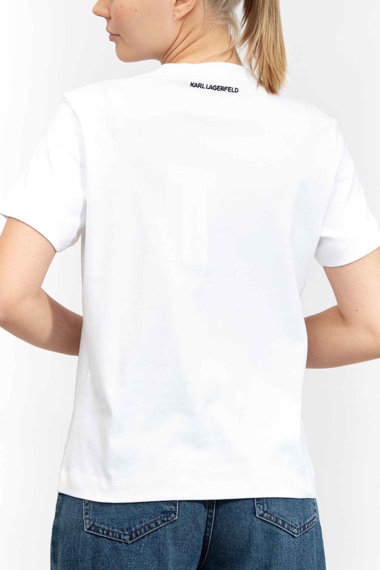 Karl Lagerfeld Kadın Bisiklet Yaka T-Shirt