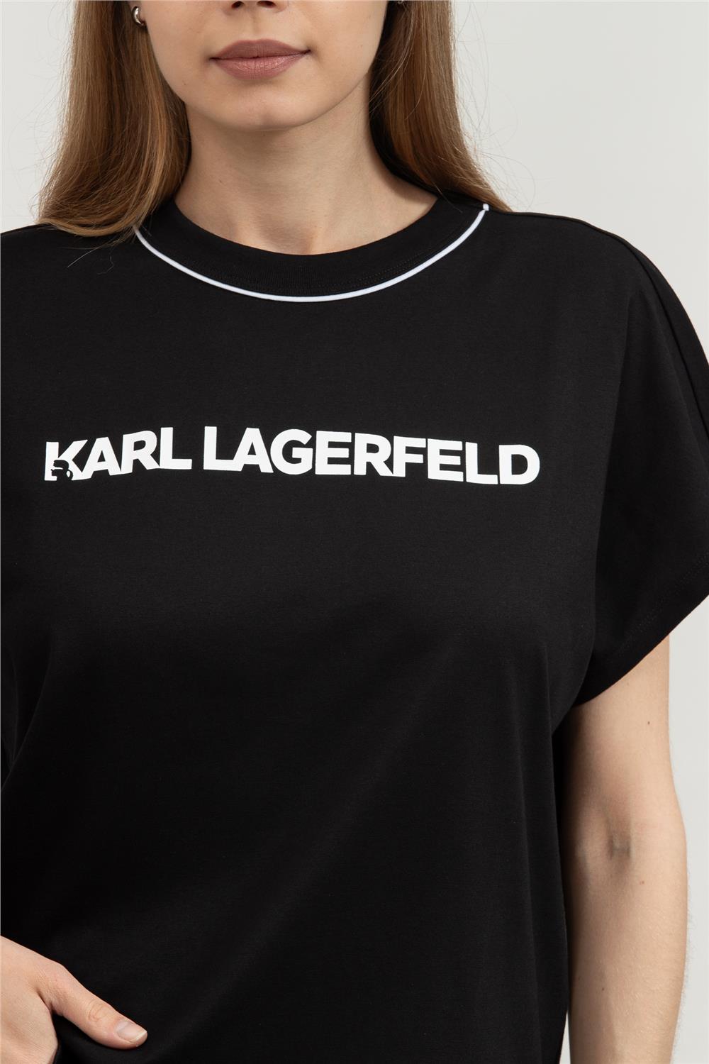 Karl Lagerfeld Kadın Bisiklet Yaka T-Shirt