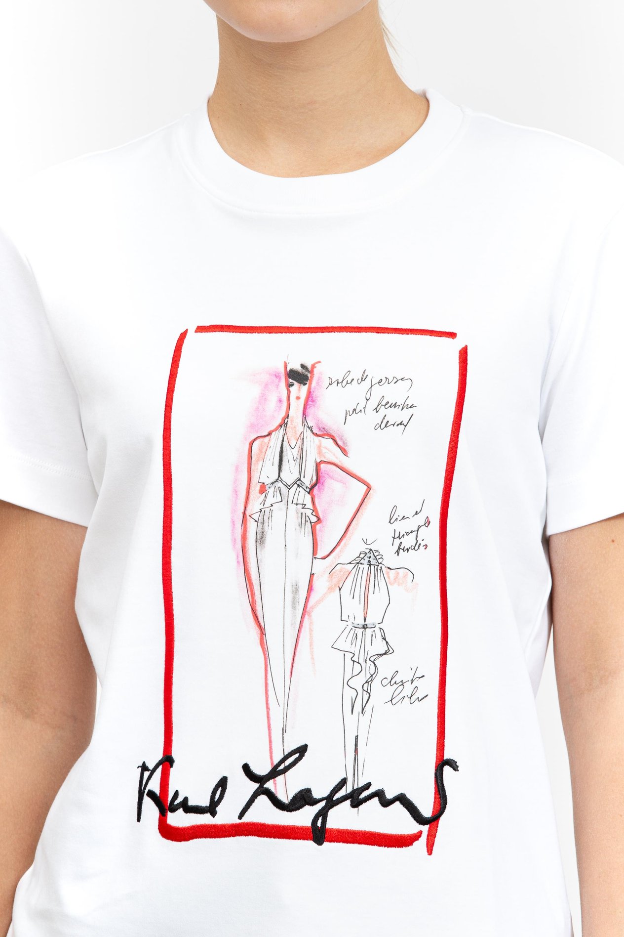Karl Lagerfeld Kadın Bisiklet Yaka T-Shirt