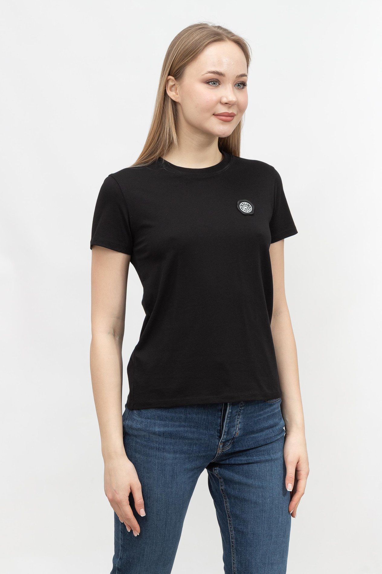 Karl Lagerfeld Wax Seal Logo  Kadın Bisiklet Yaka T-Shirt