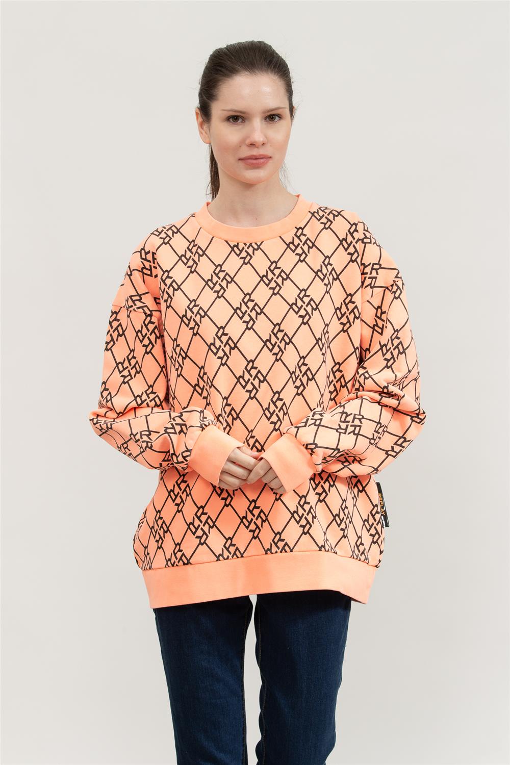 Replay Over Kadın Bisiklet Yaka Sweatshirt