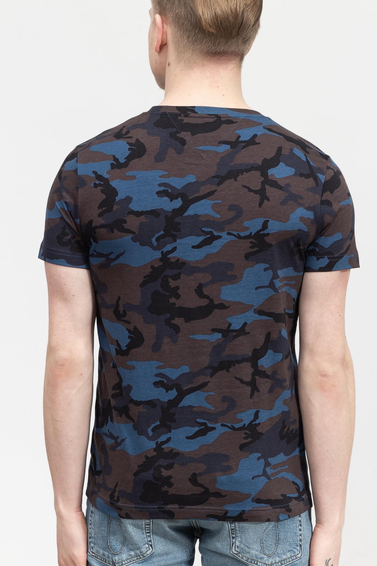 Tommy Hilfiger Camo Tommy Logo Tee Erkek Bisiklet Yaka T-Shirt