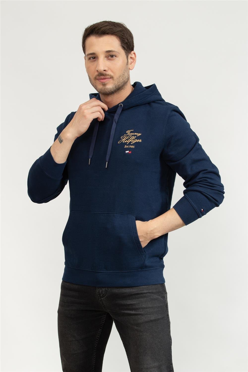 Tommy Hilfiger Erkek Kapüşonlu Sweatshirt